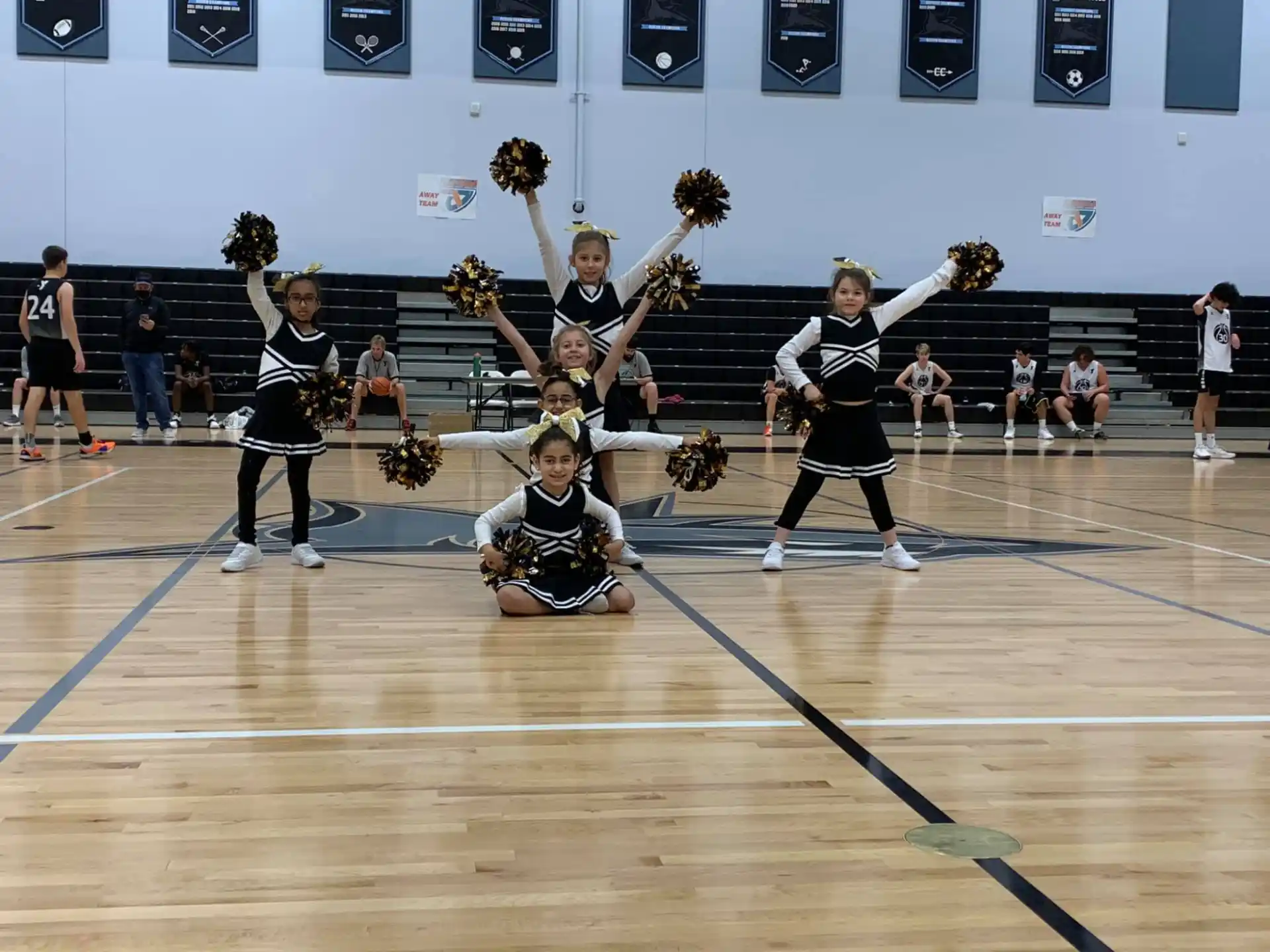 a group of women in a gym