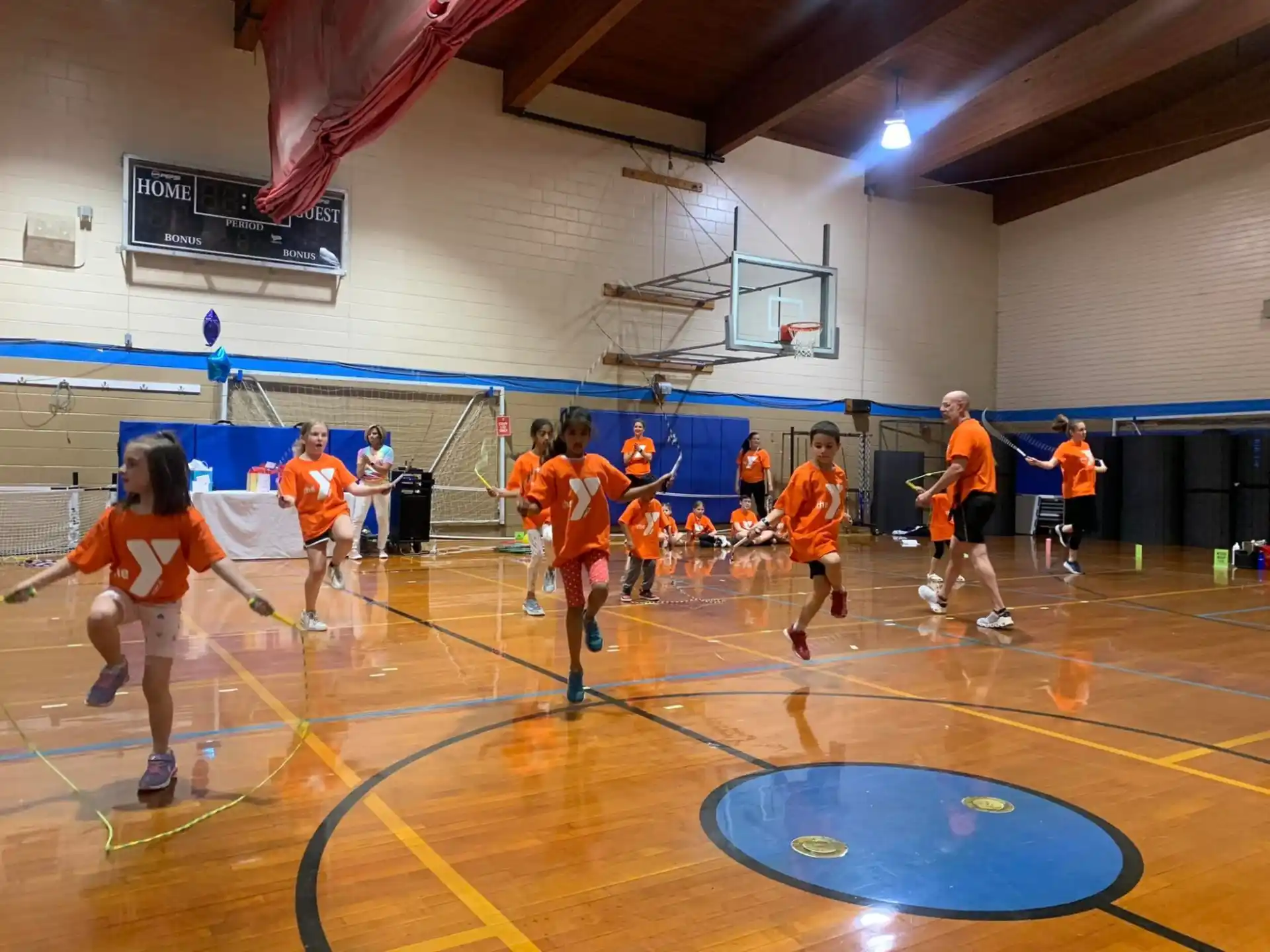a group of people playing a sport