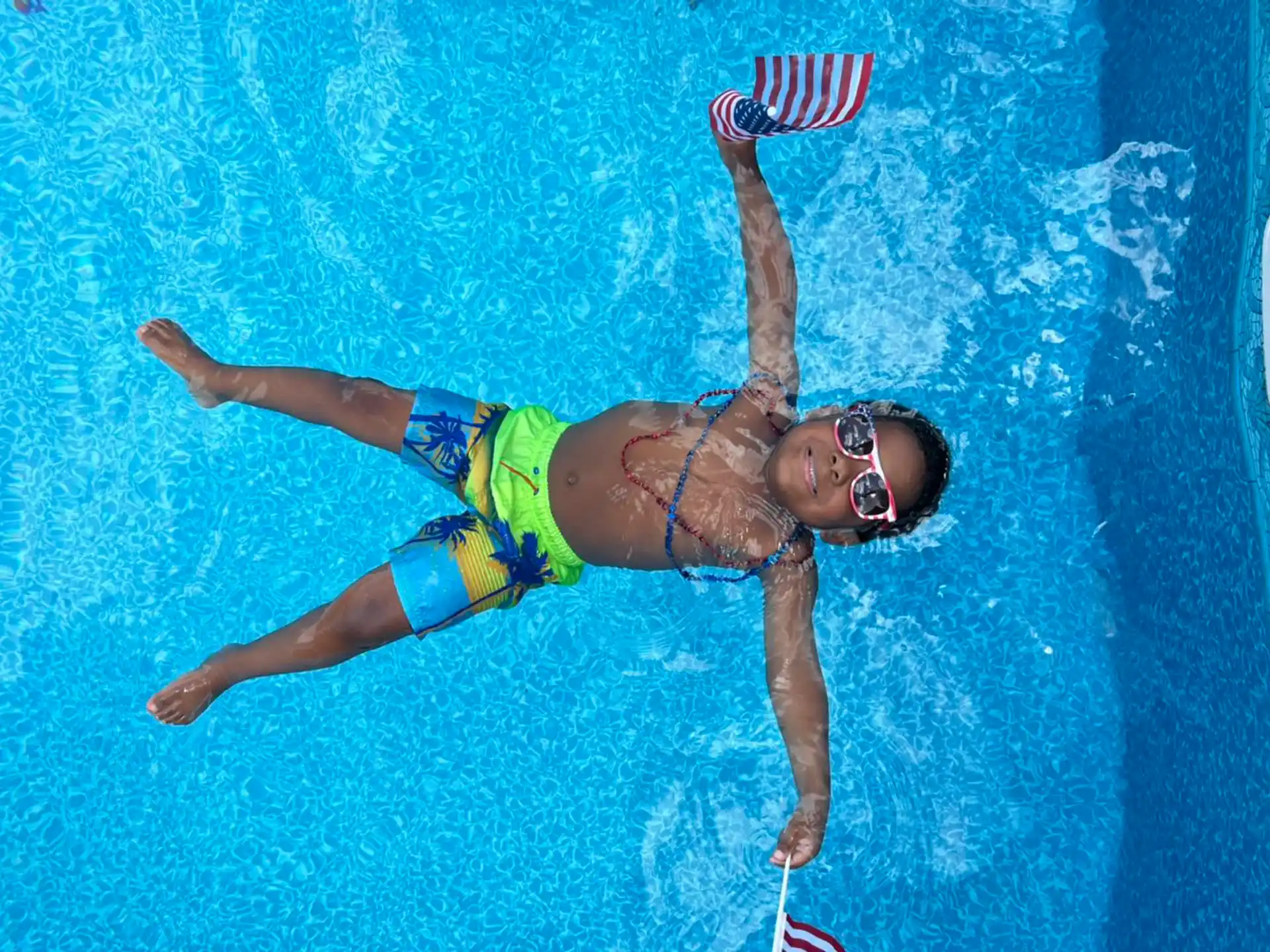 a person in a pool