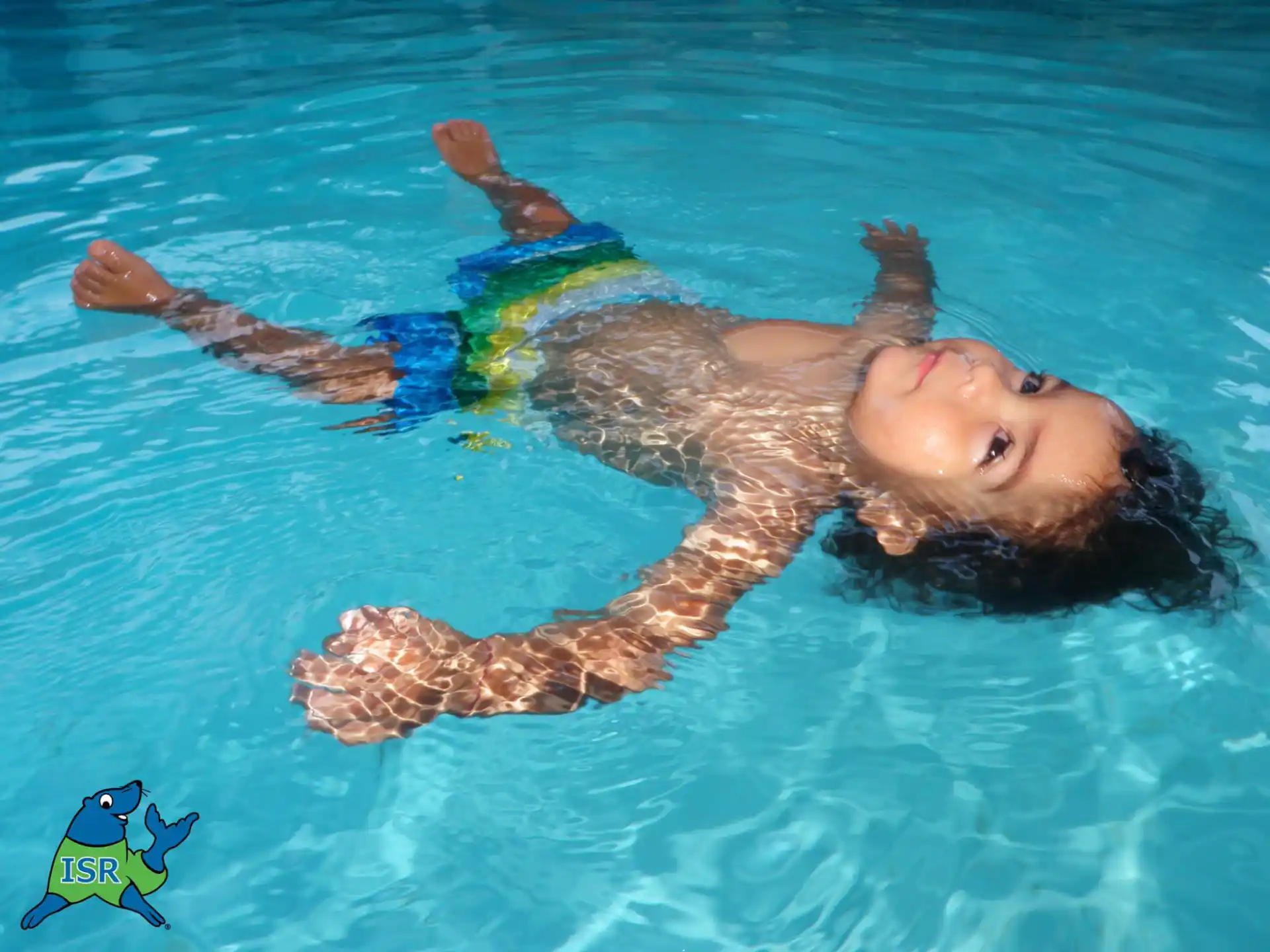 a person swimming in water