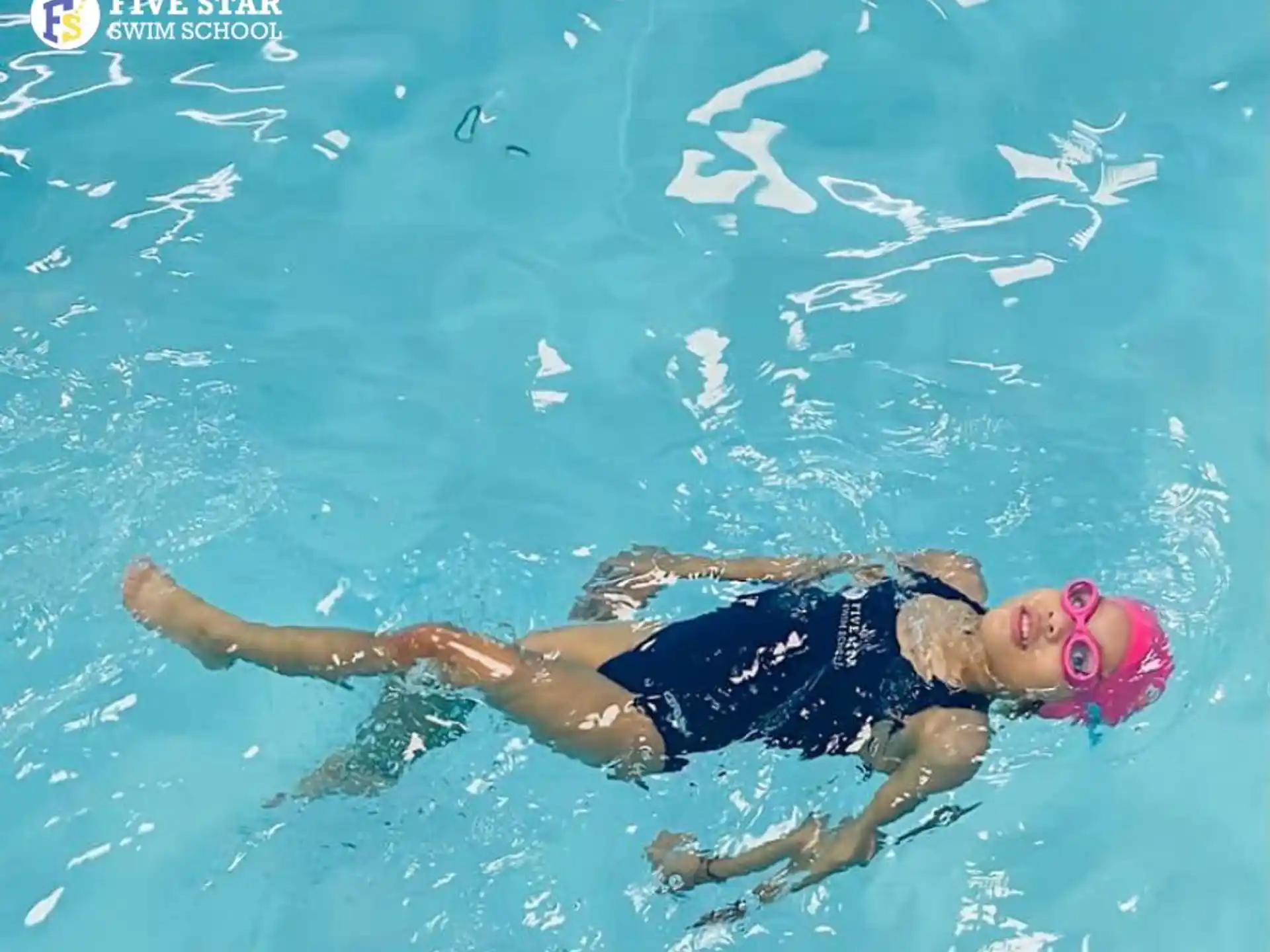 a person swimming in the water