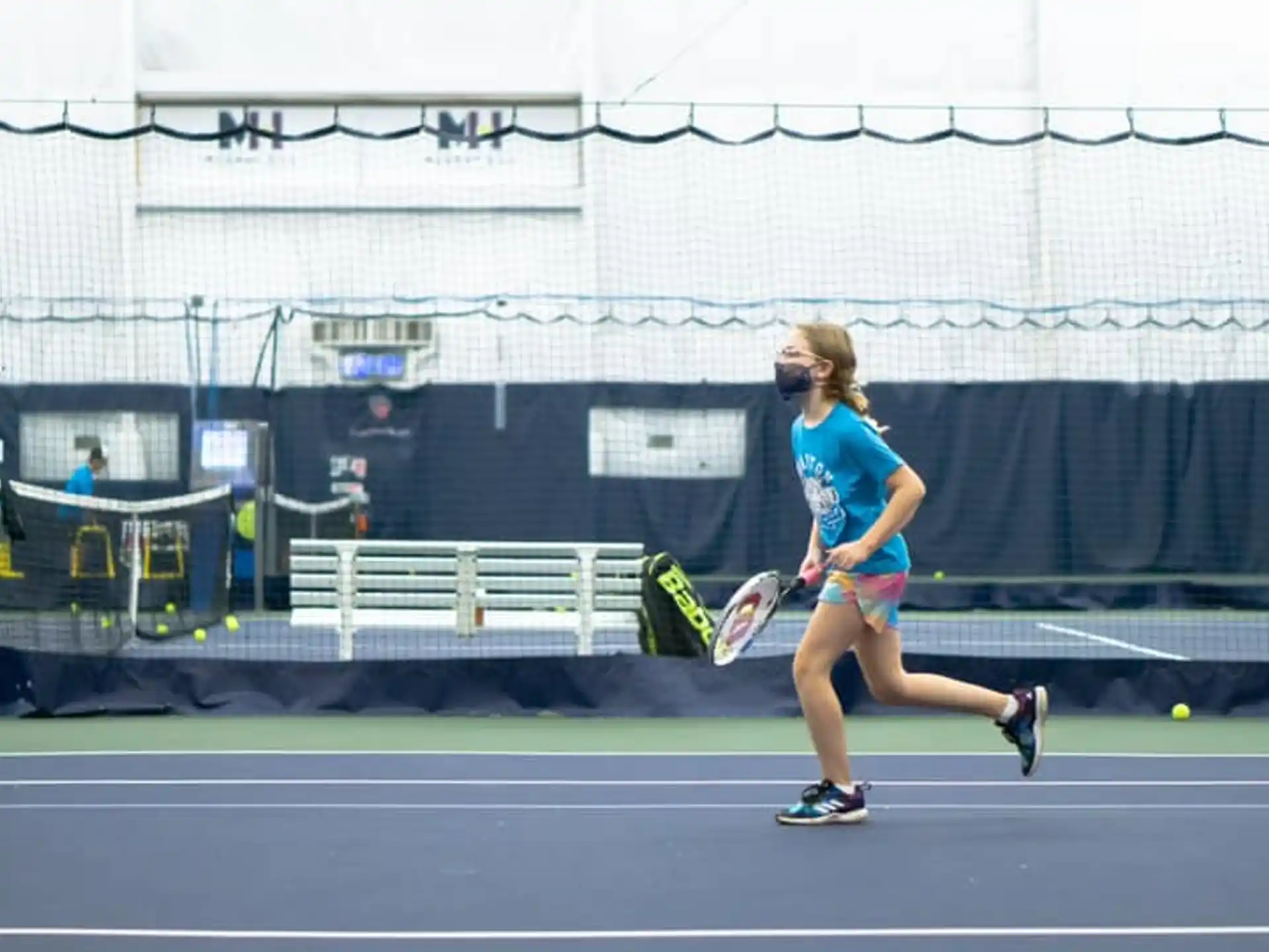 a person playing tennis