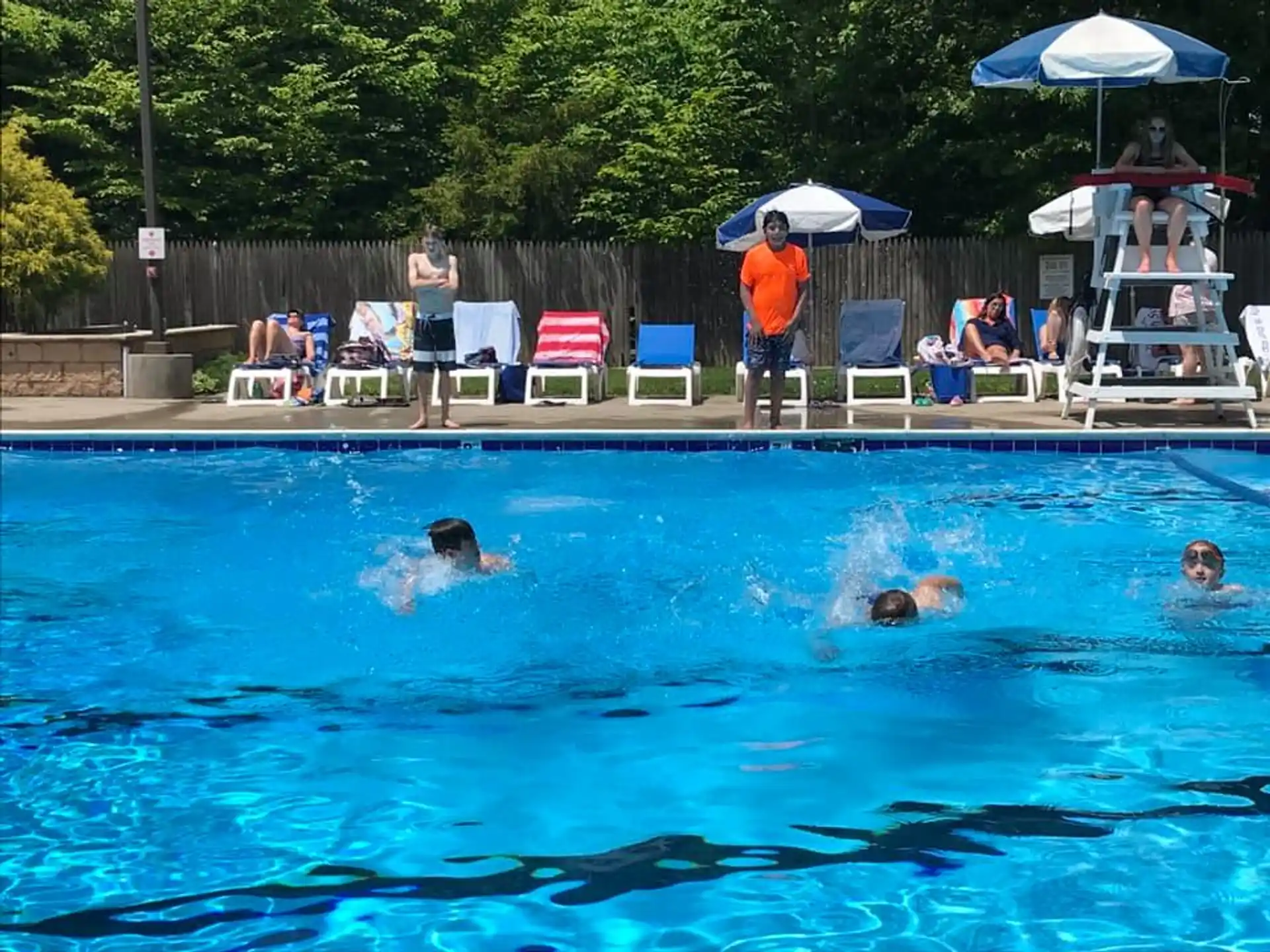 people in a pool