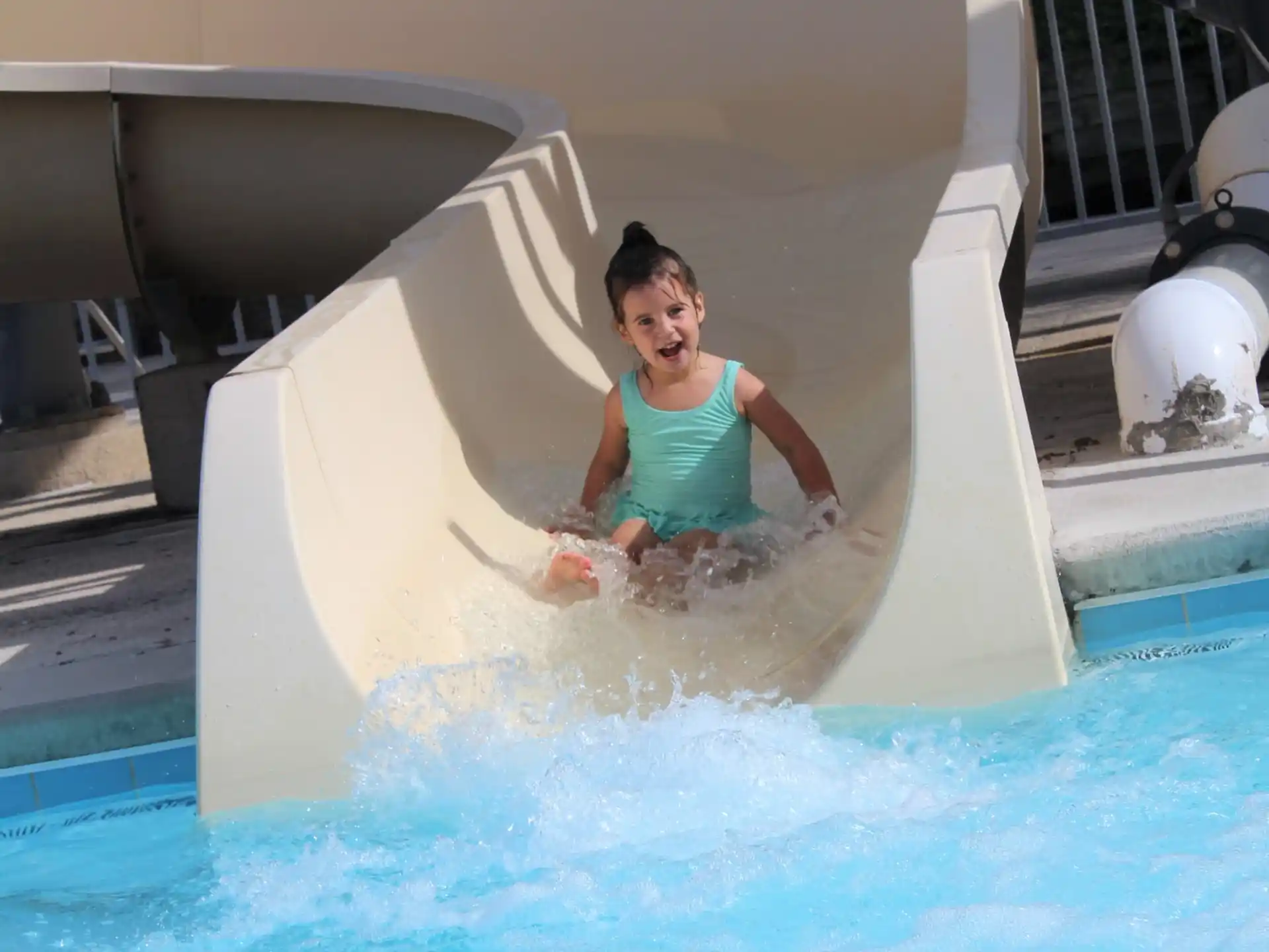 a person in a pool