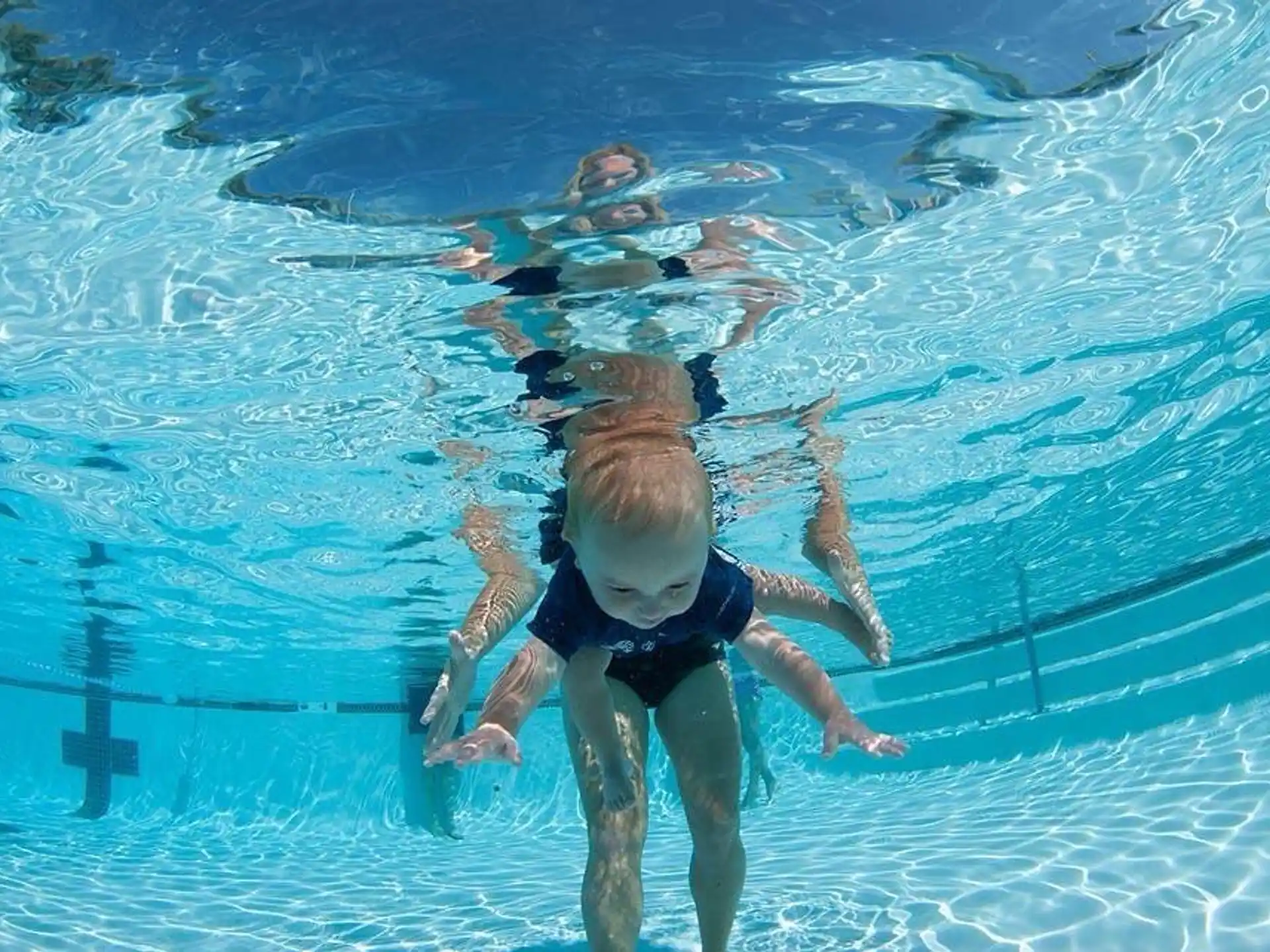 a person in a pool