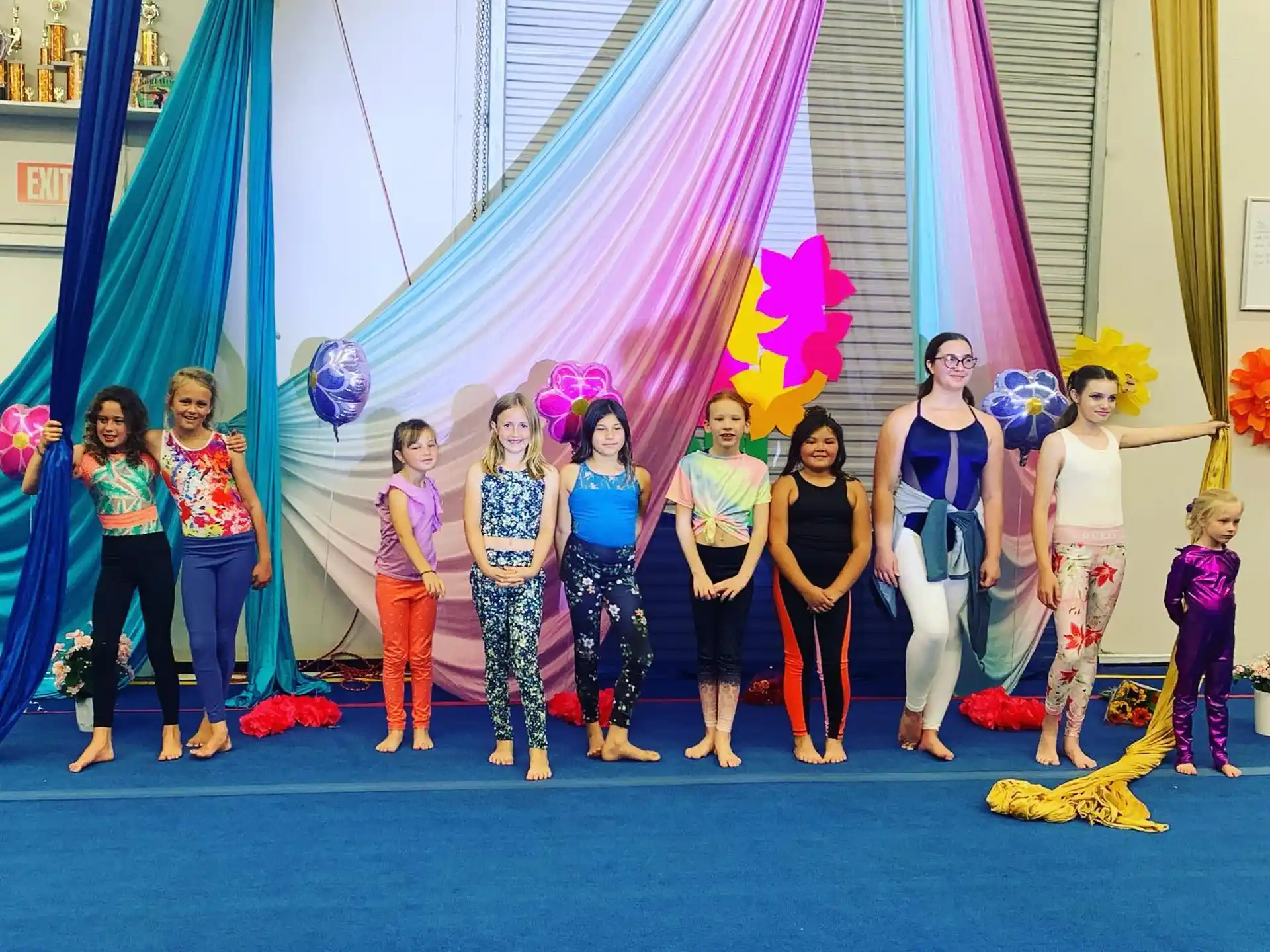 a group of children on a stage