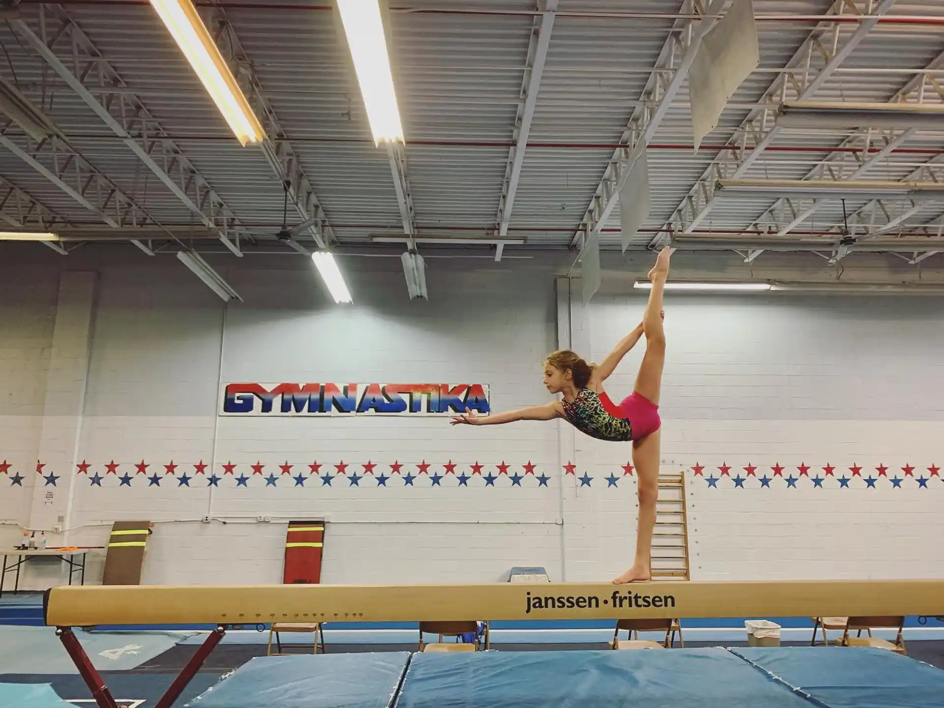a person doing gymnastics