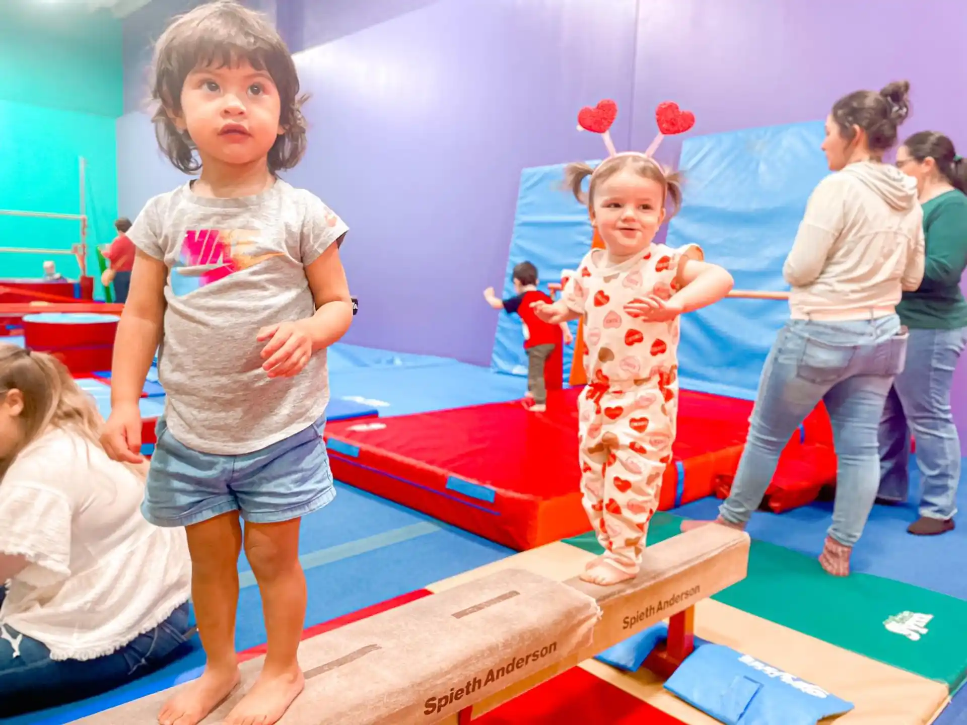 a group of children playing on a stage