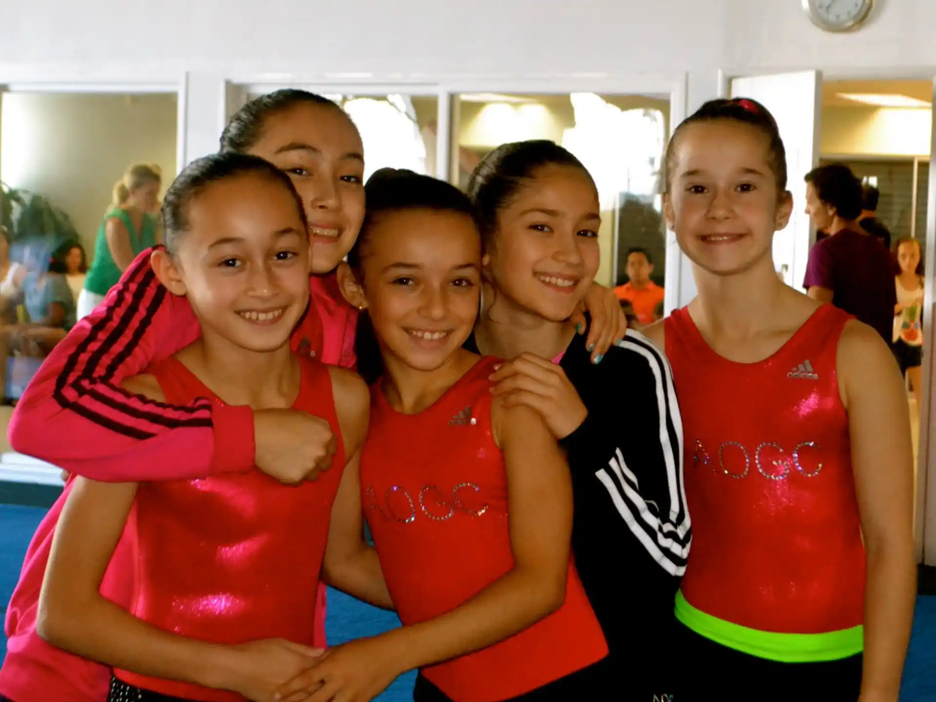 a group of girls posing for a picture