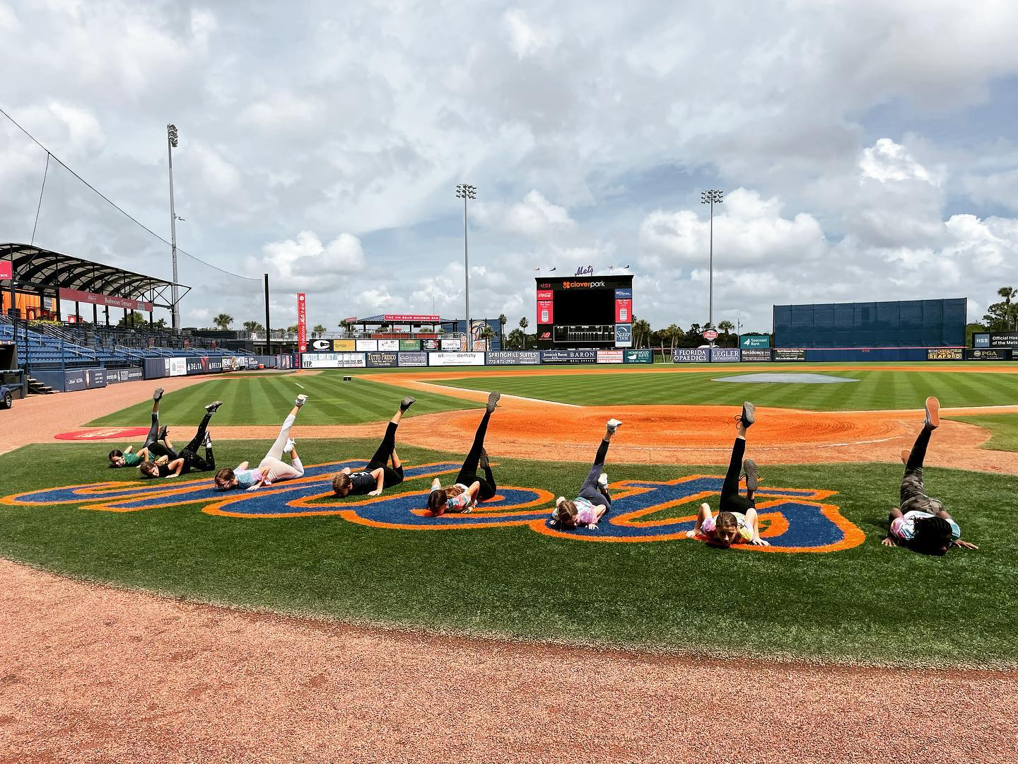 a group of people on a field
