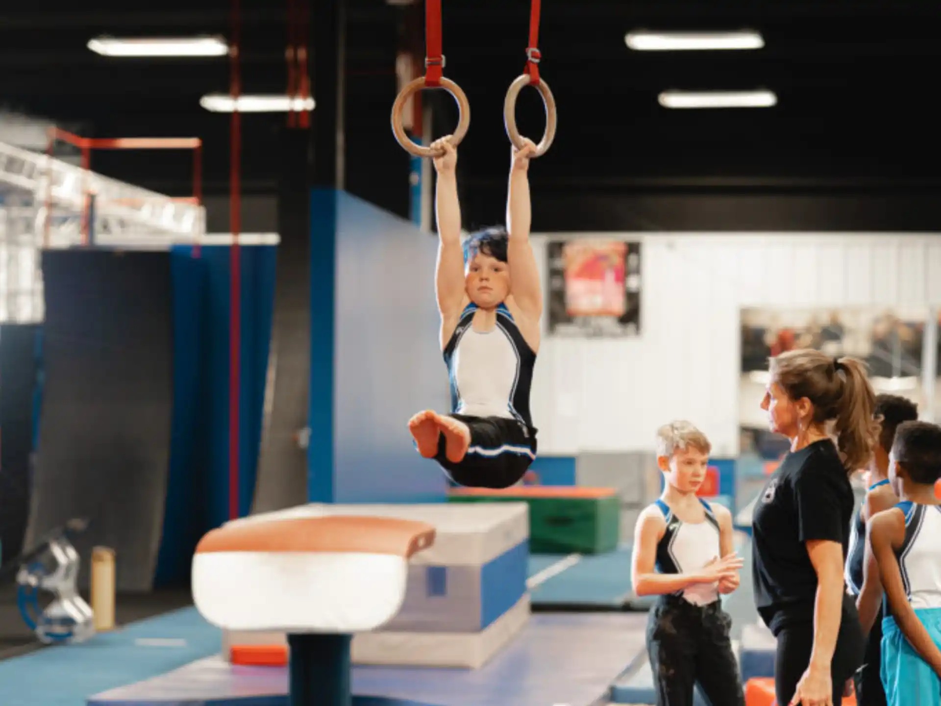 a person doing a high jump