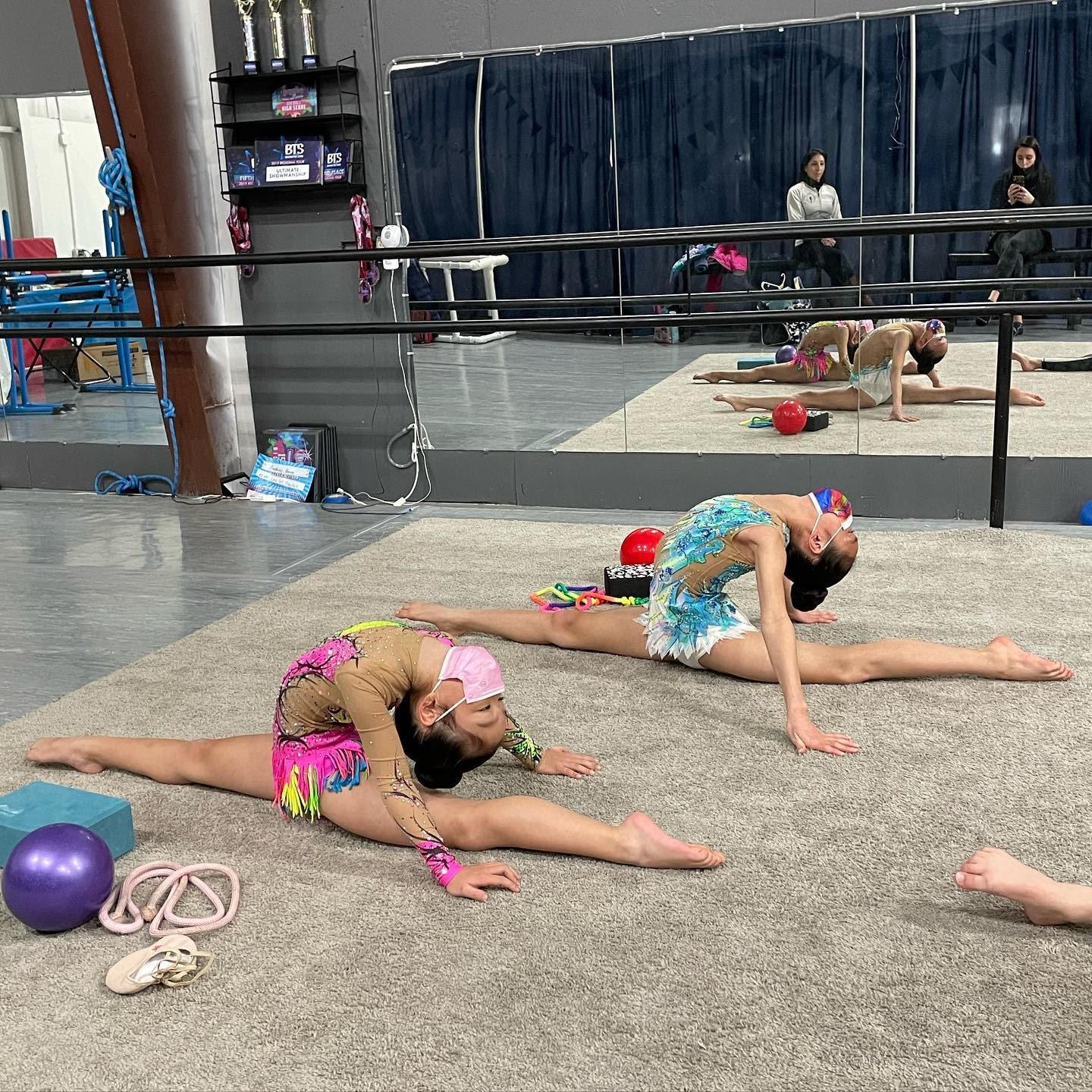 a group of people on the floor