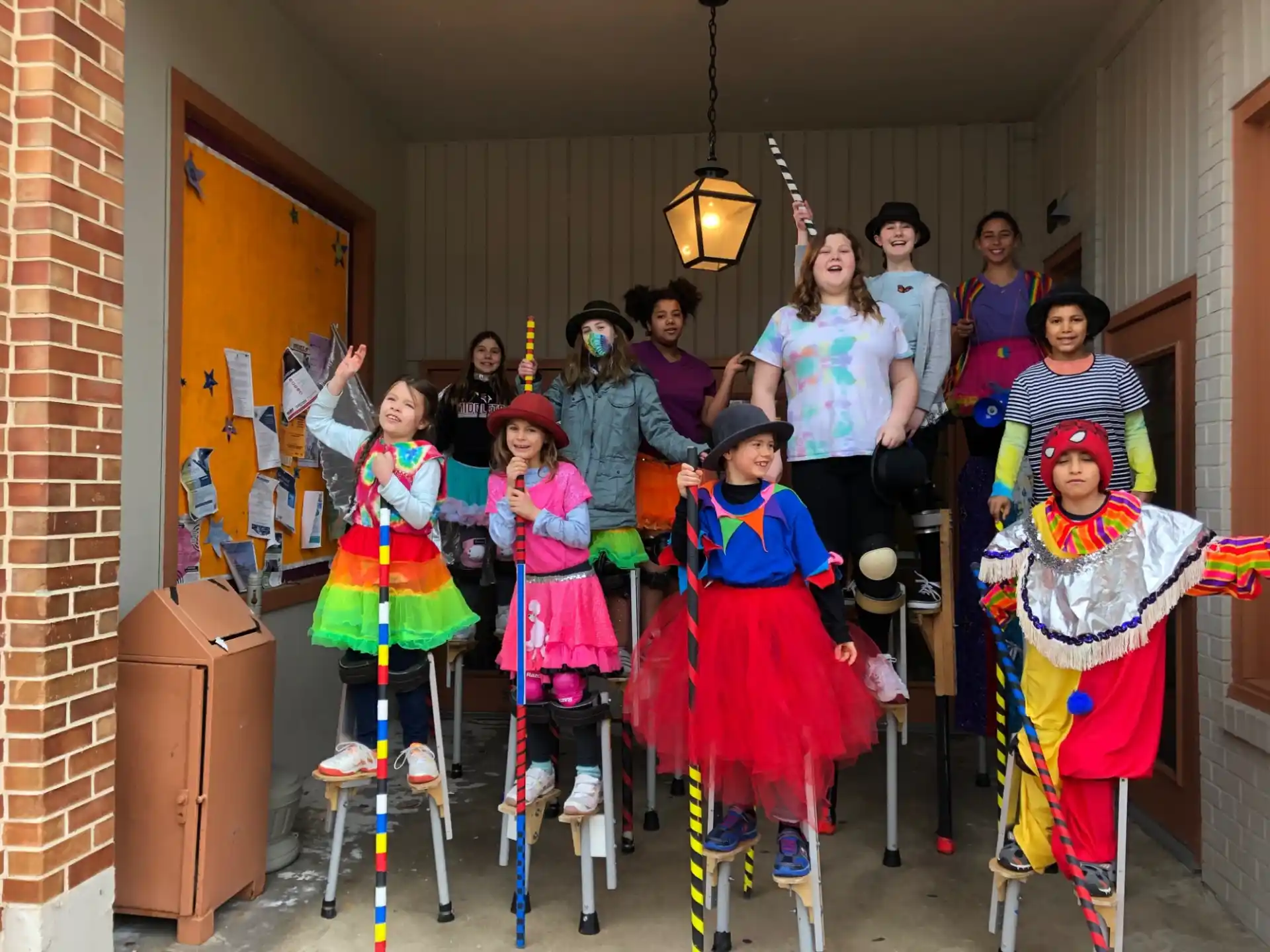 a group of children in clothing
