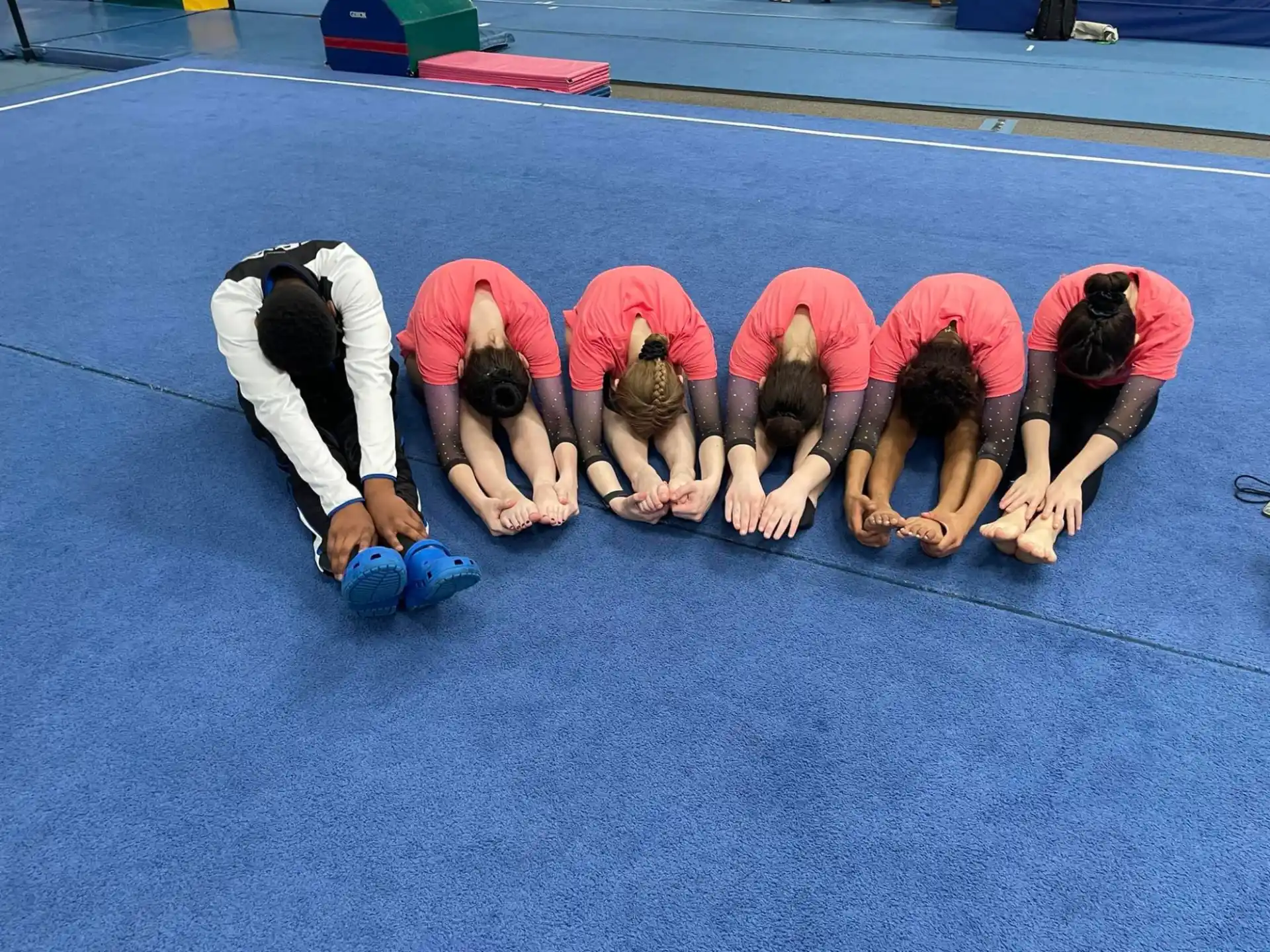 a group of people in a circle