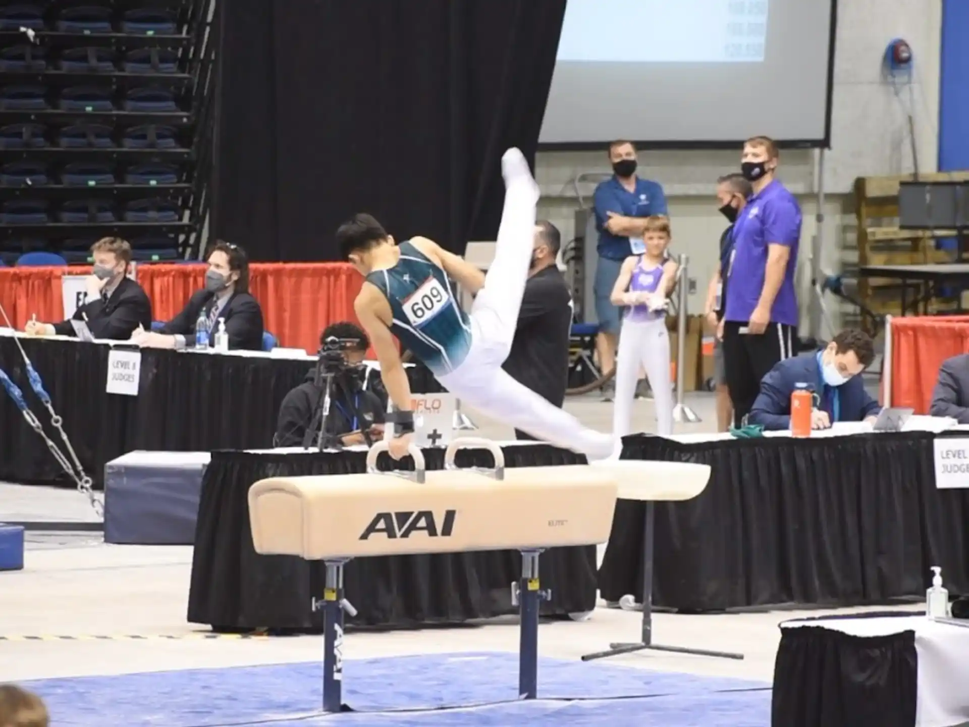 a person doing a high jump