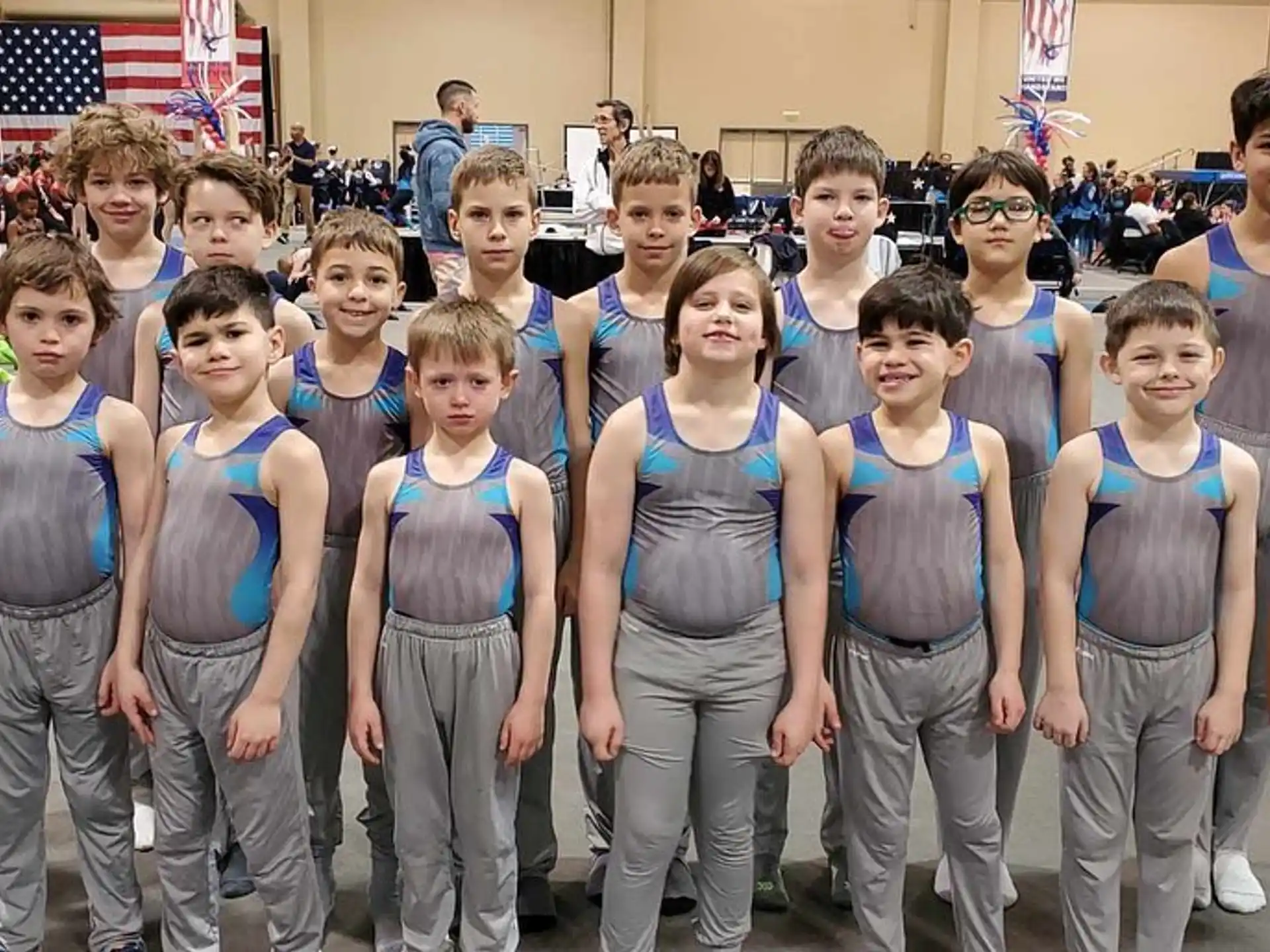 a group of people posing for a photo