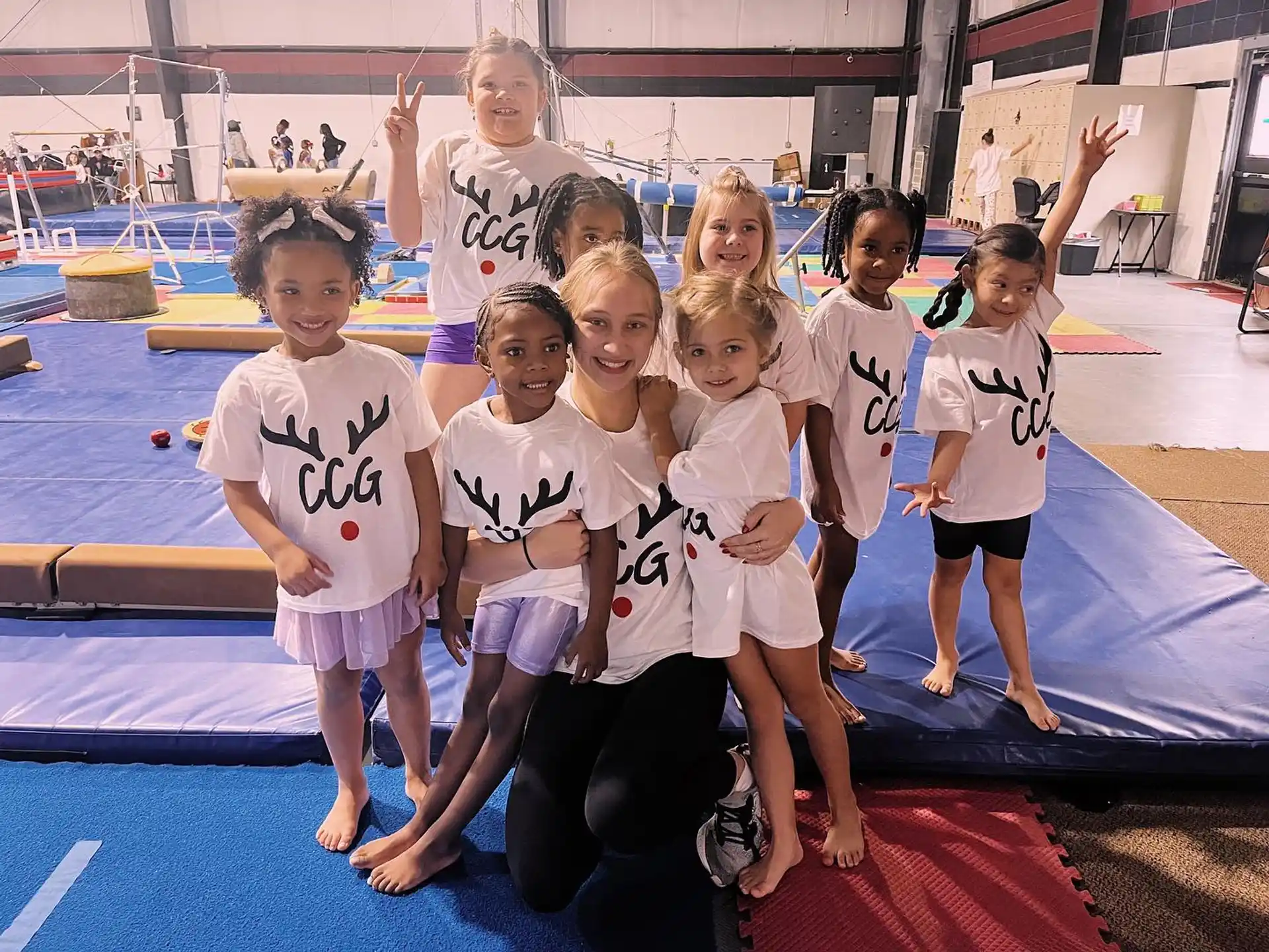 a group of children posing for a photo