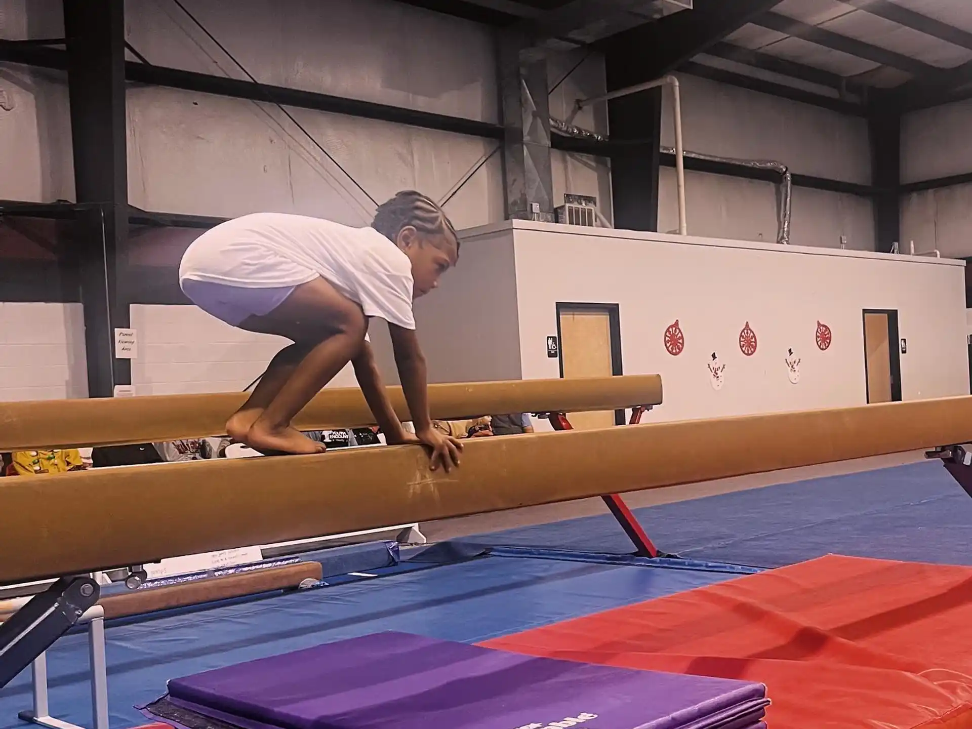 a man doing gymnastics