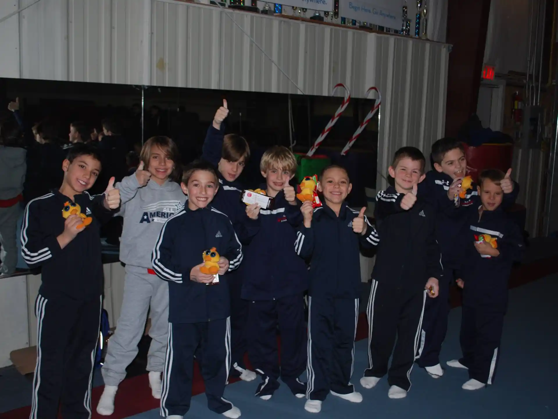 a group of people posing for a photo