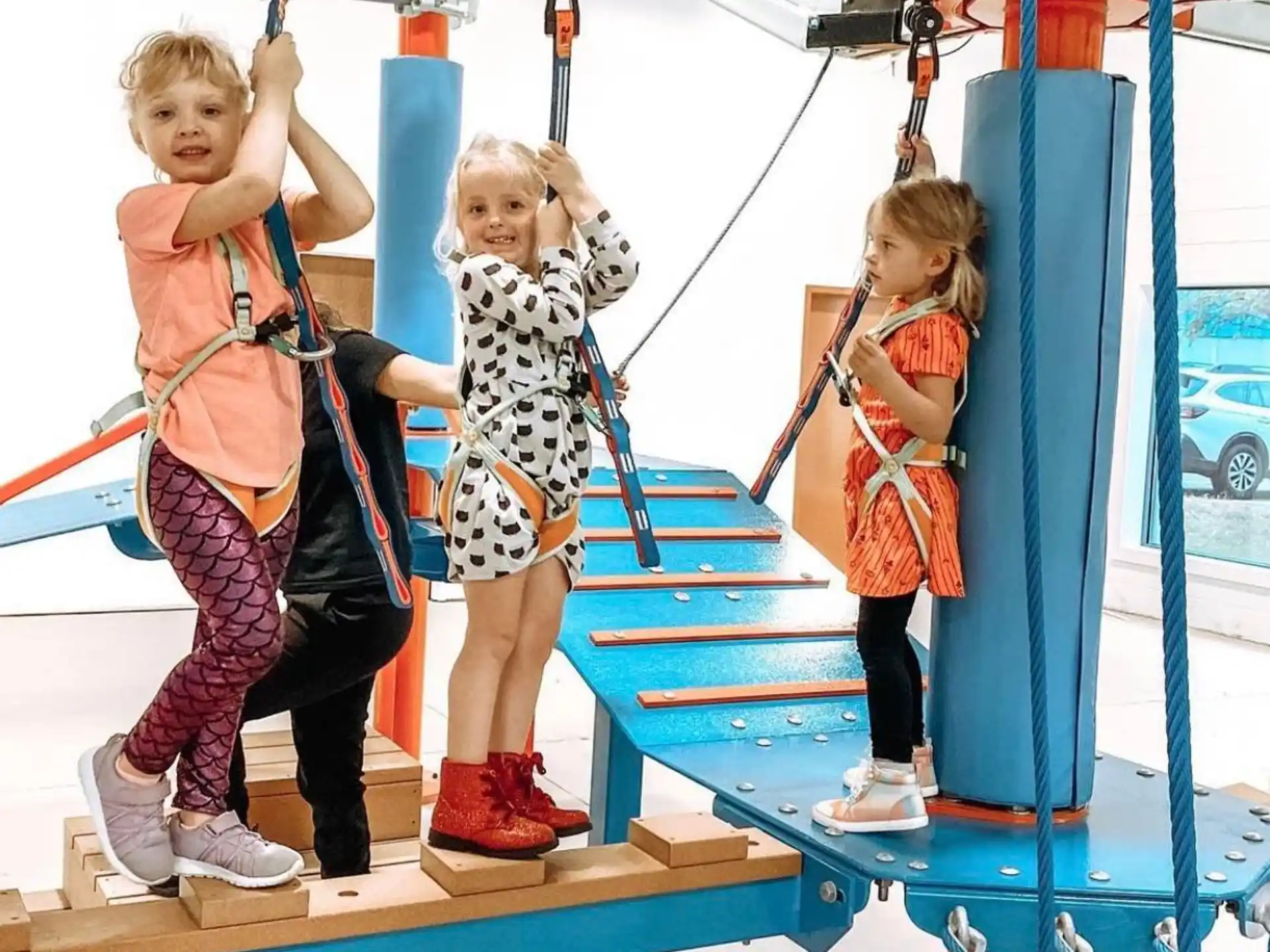 a group of children on a playground