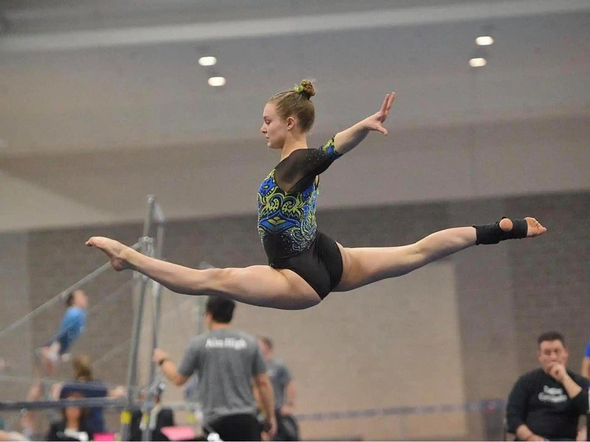a person doing gymnastics