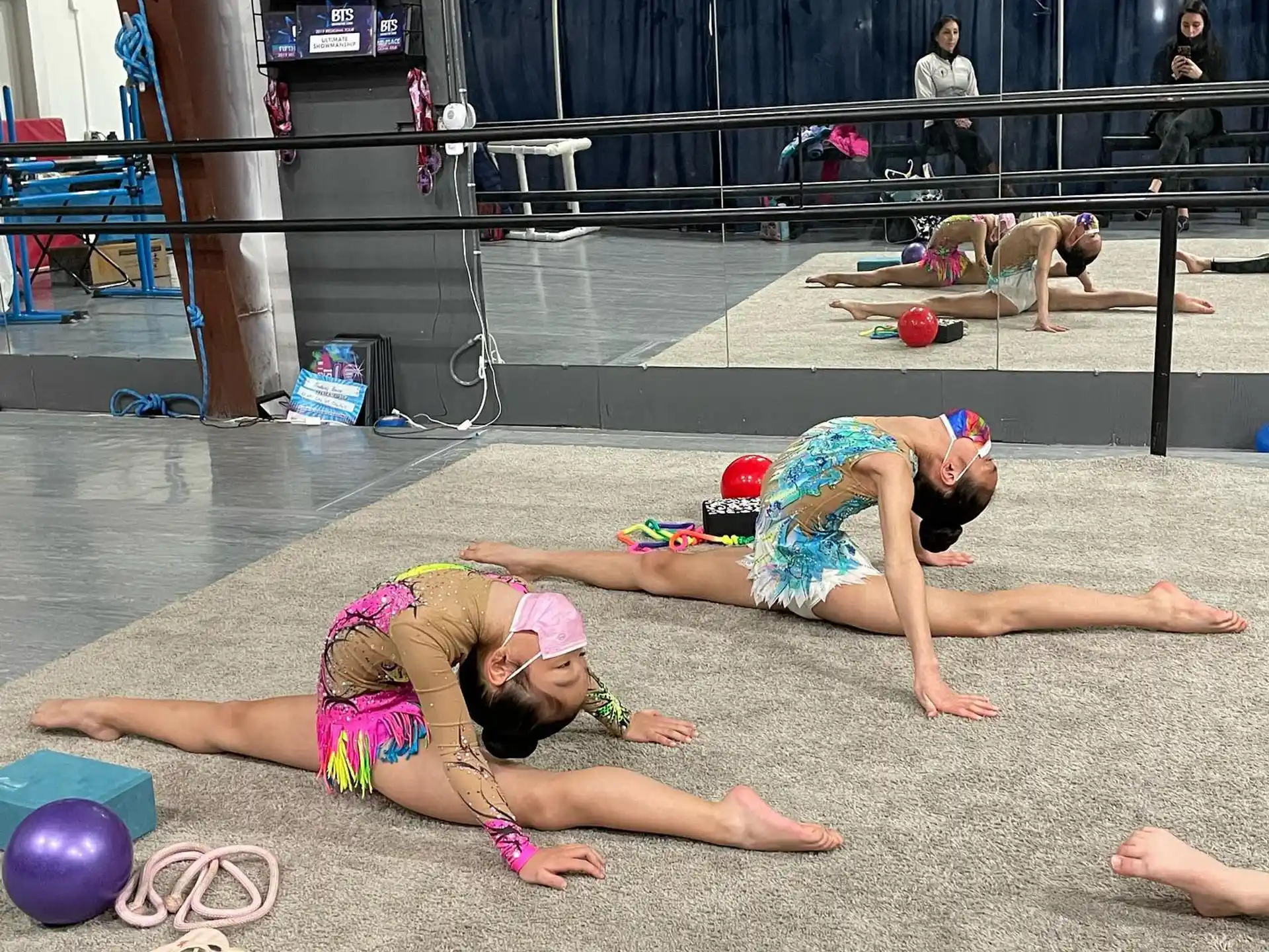 a group of people on the floor
