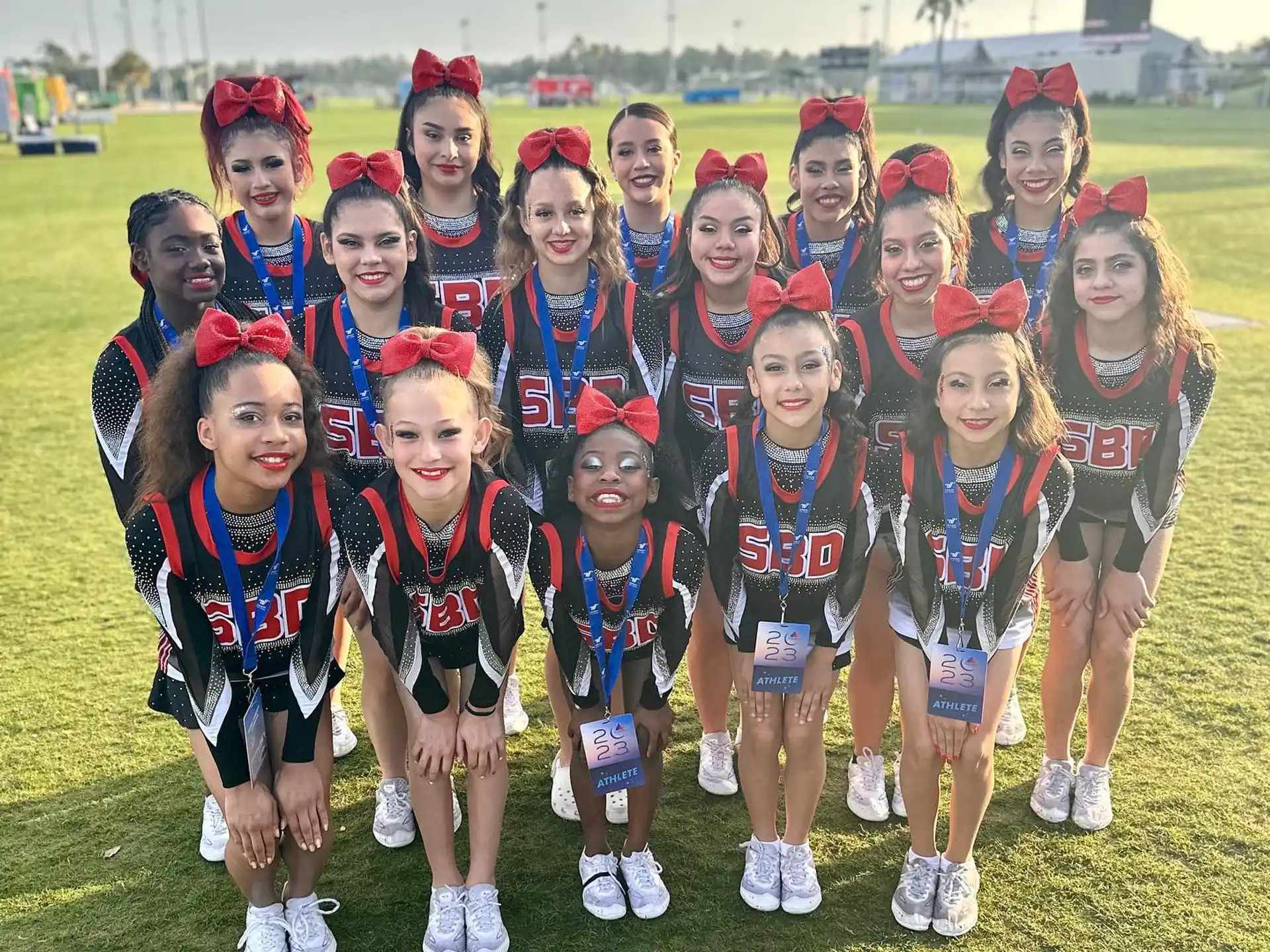 a group of girls in sports uniforms