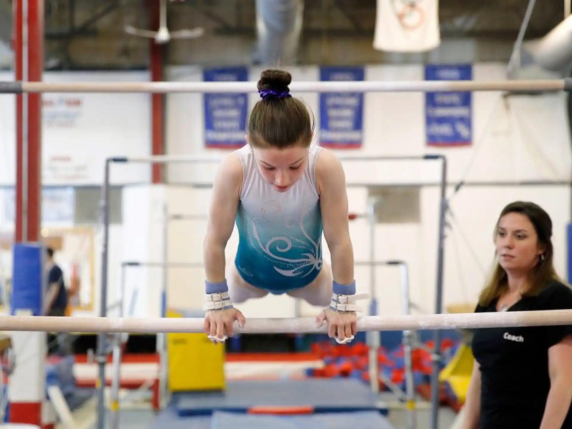 a person in a gym