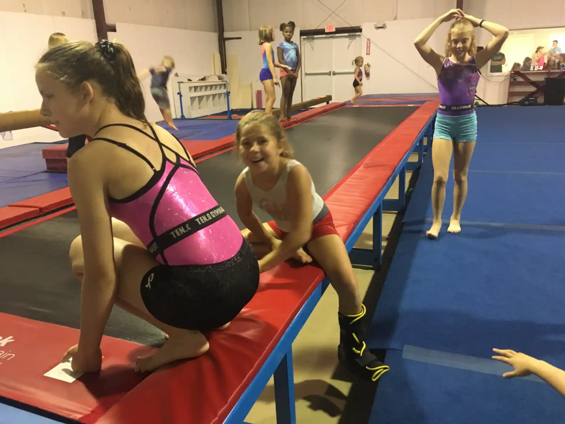 a group of women exercising