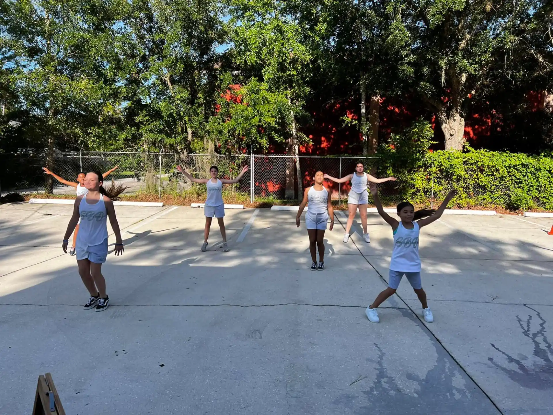 a group of people playing a game