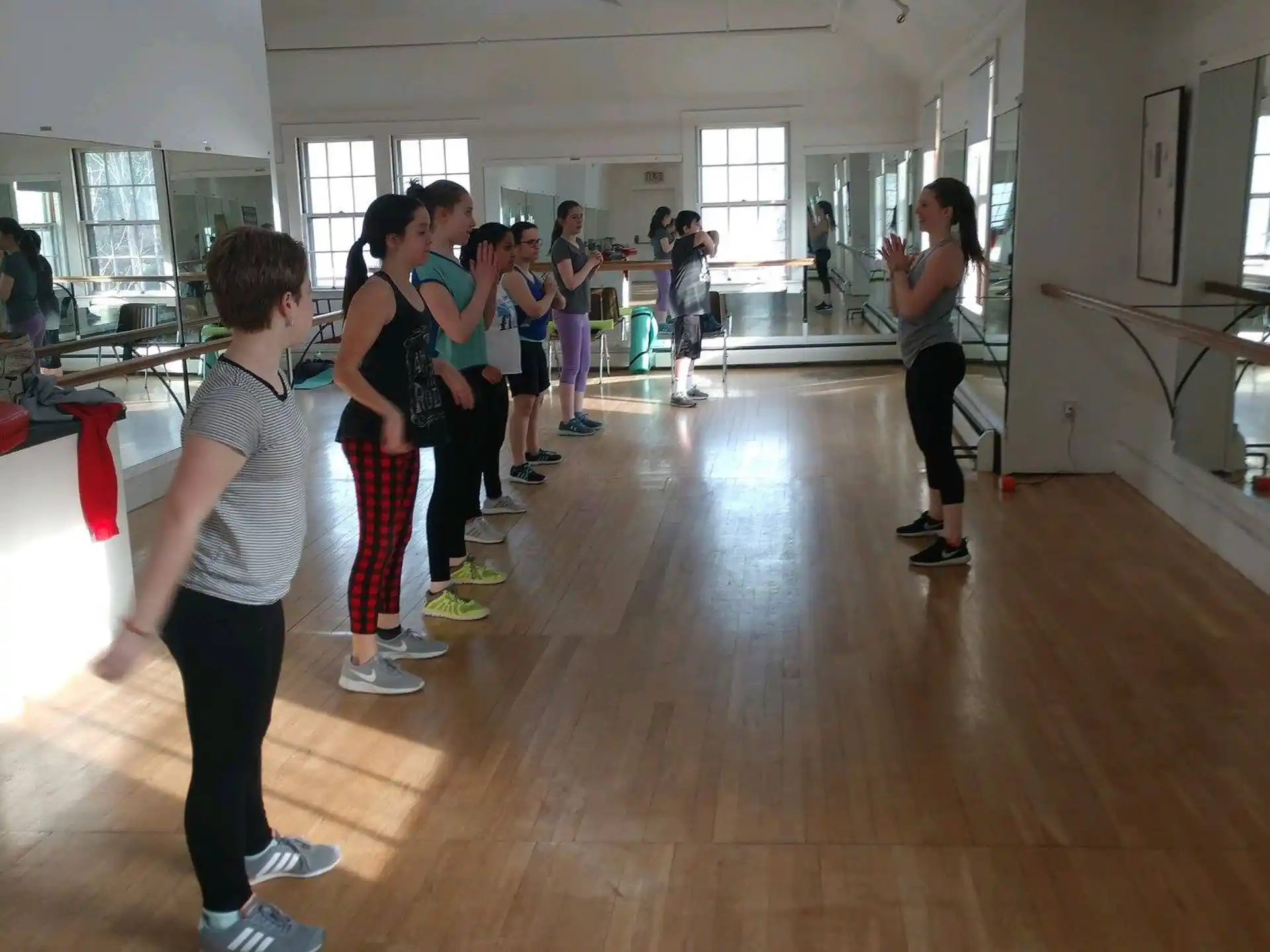 a group of people in a room
