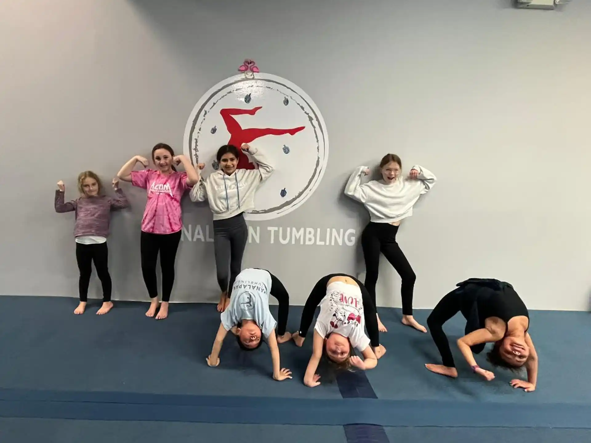 a group of people doing yoga