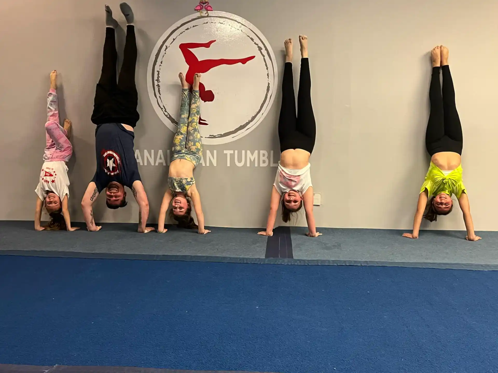 a group of people doing yoga