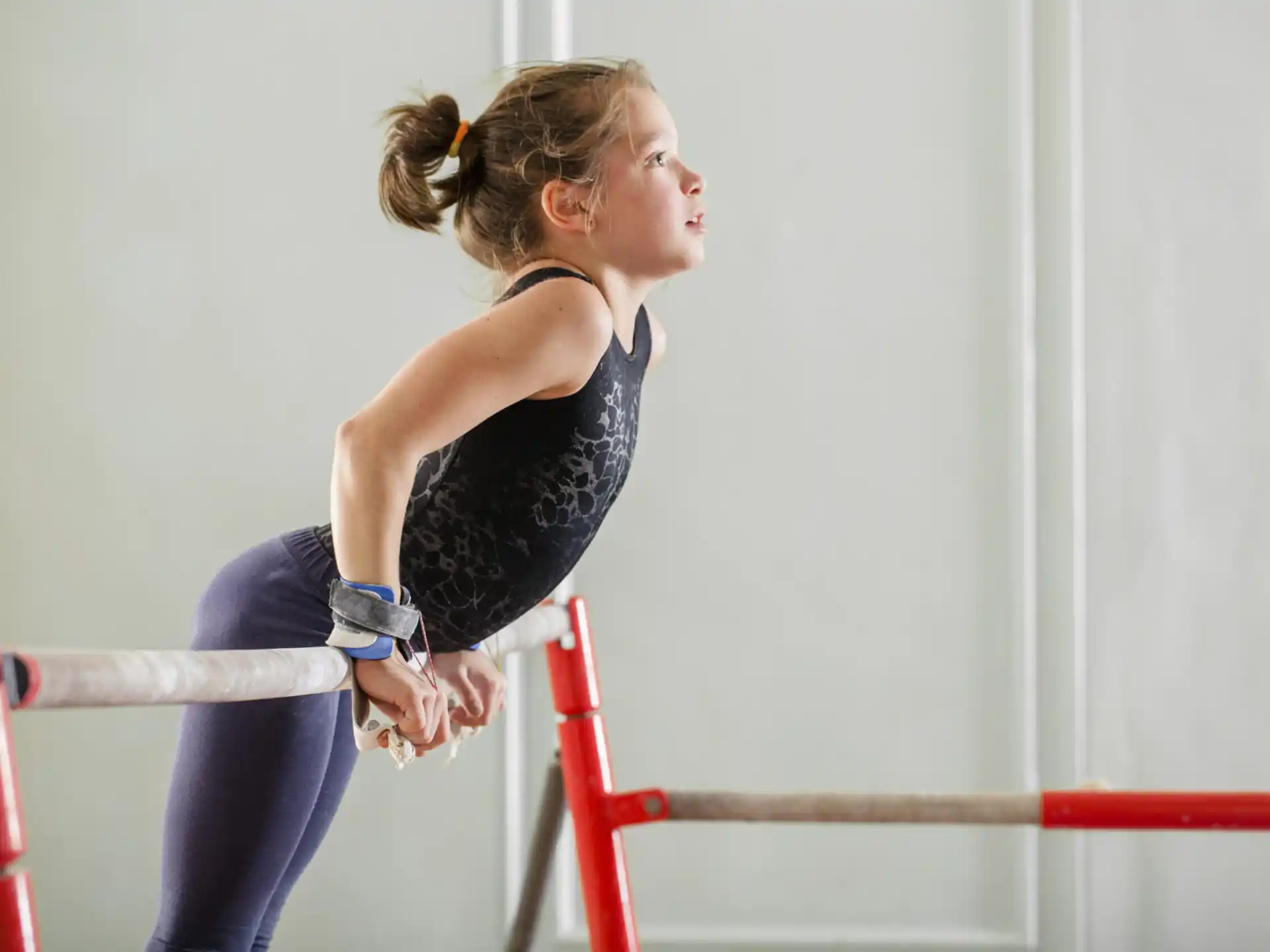 a woman in workout clothes