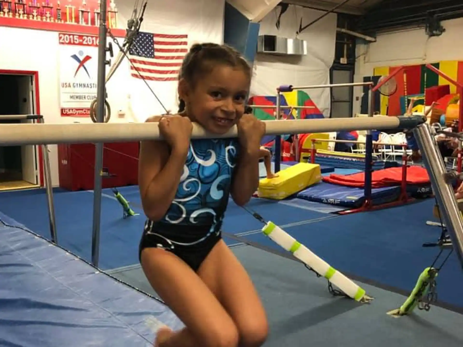 a girl in a gym