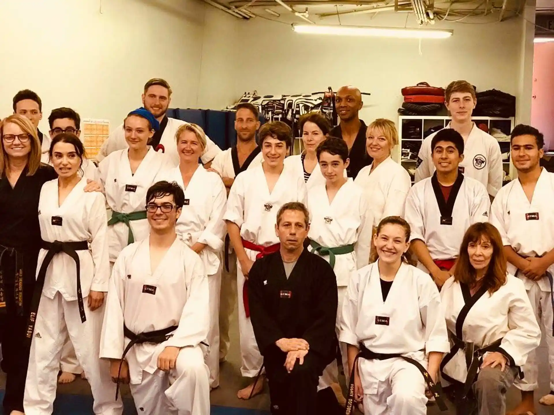 a group of people posing for a photo