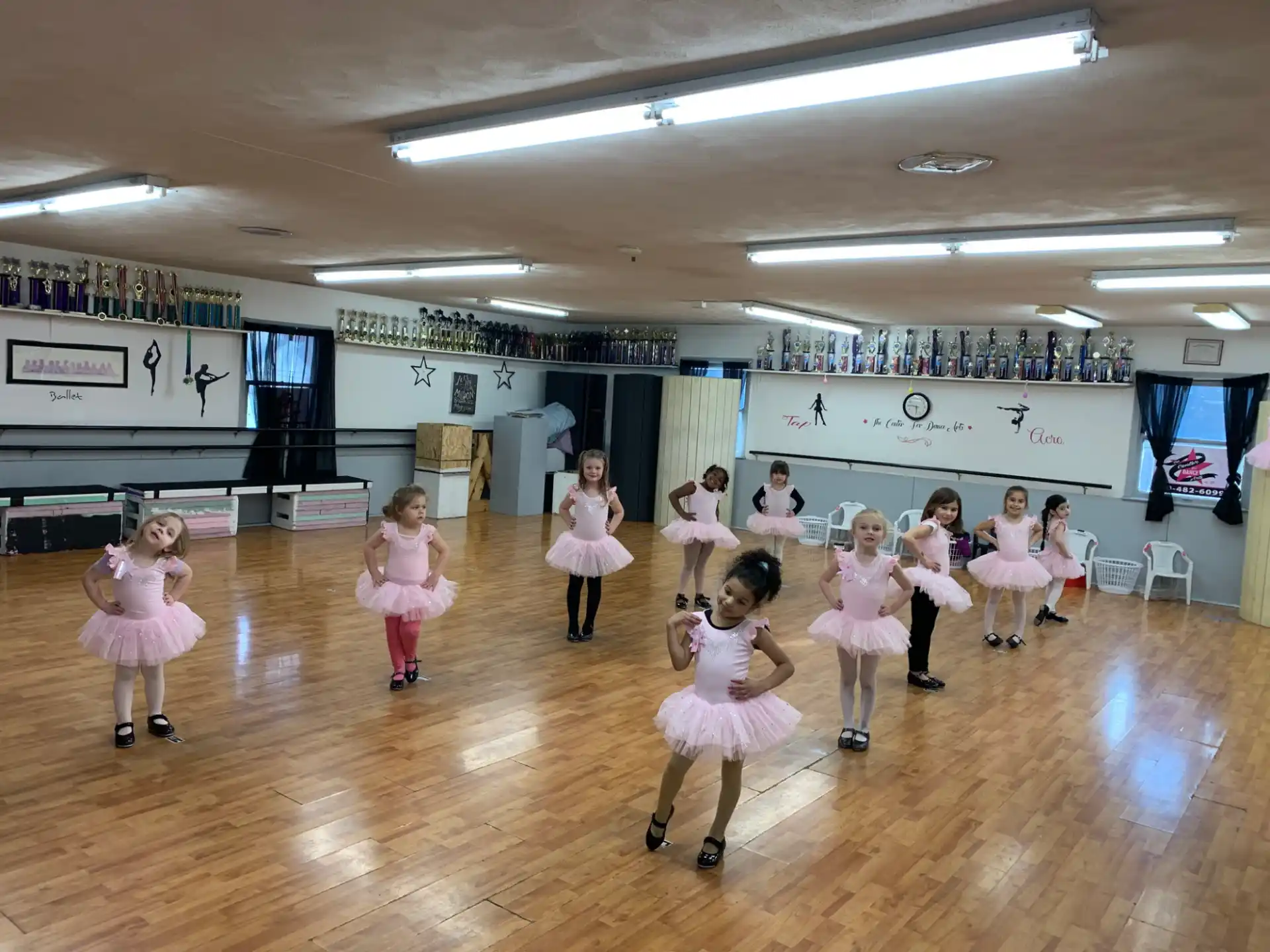 a group of children in a room