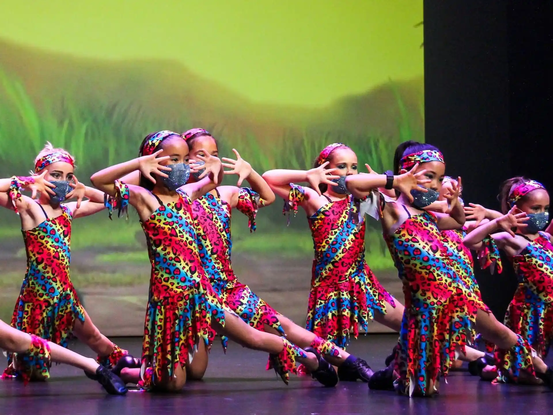 a group of women dancing