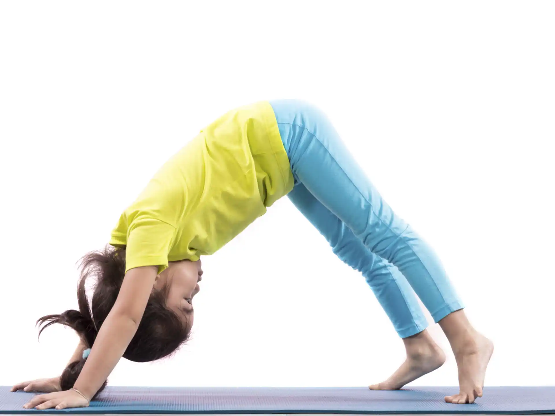 a person doing yoga