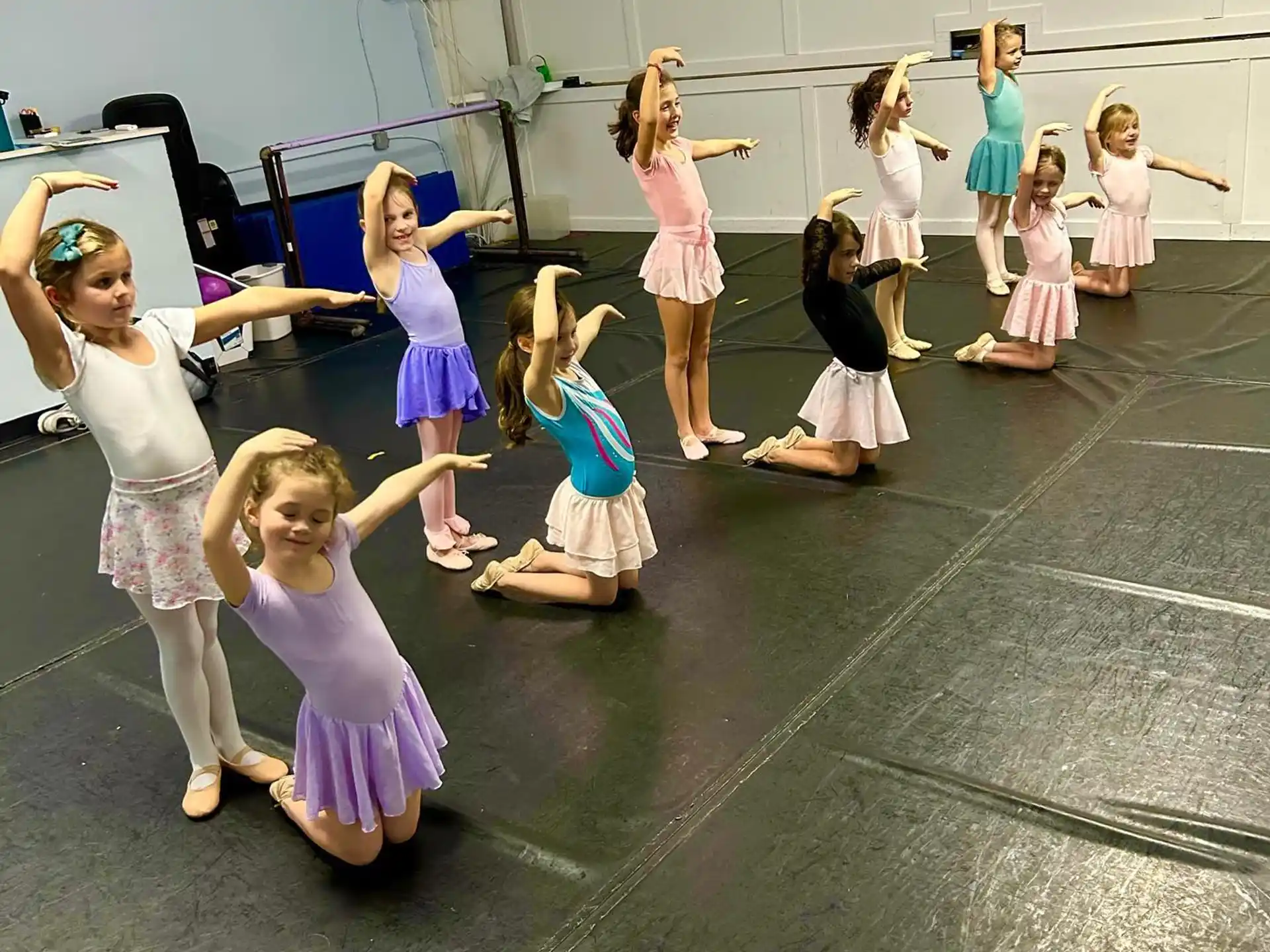 a group of girls dancing