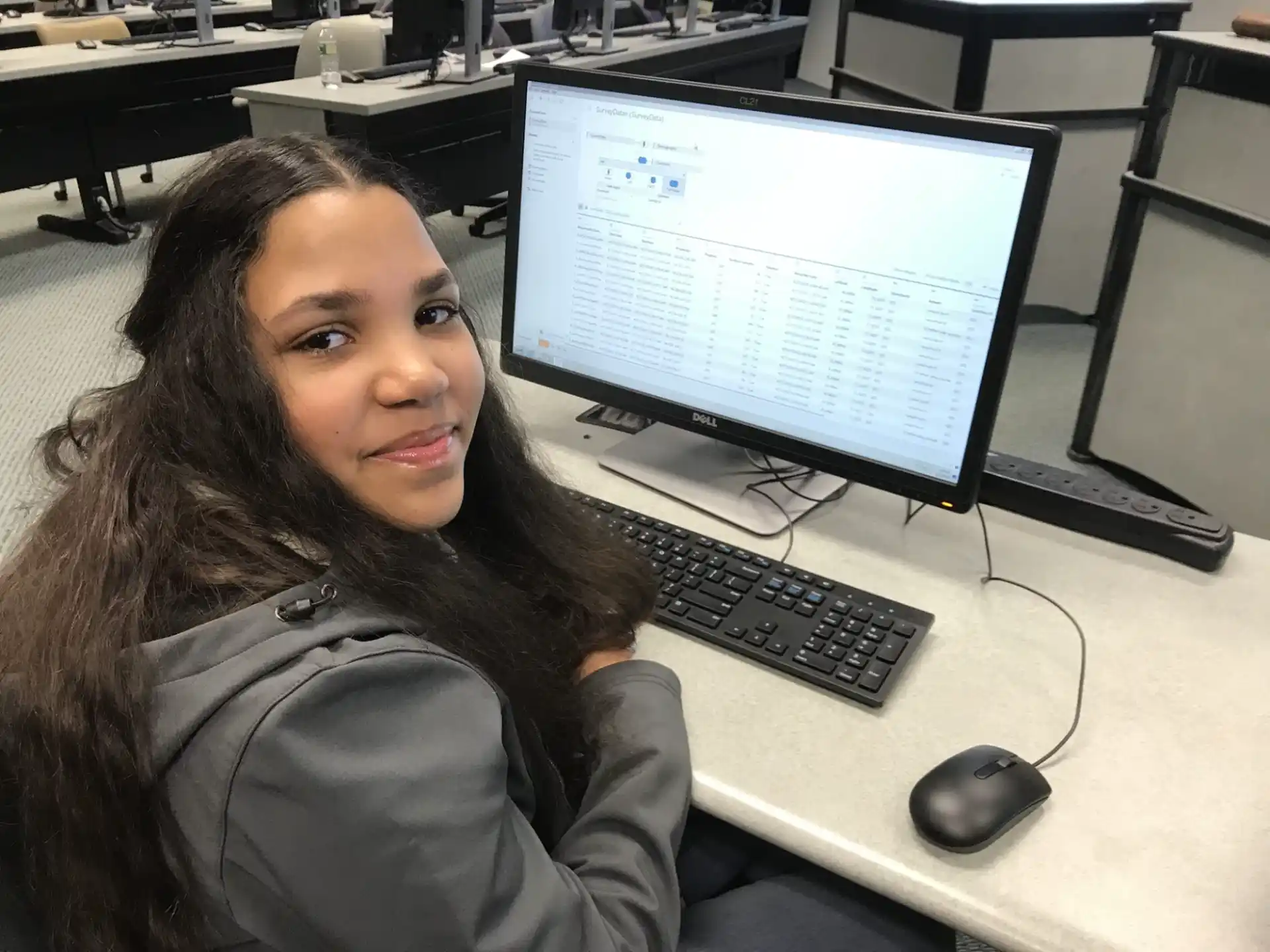 a person sitting at a desk
