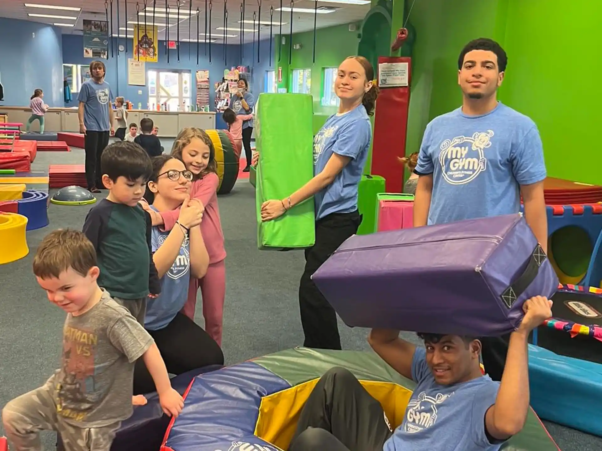 a group of children in a room