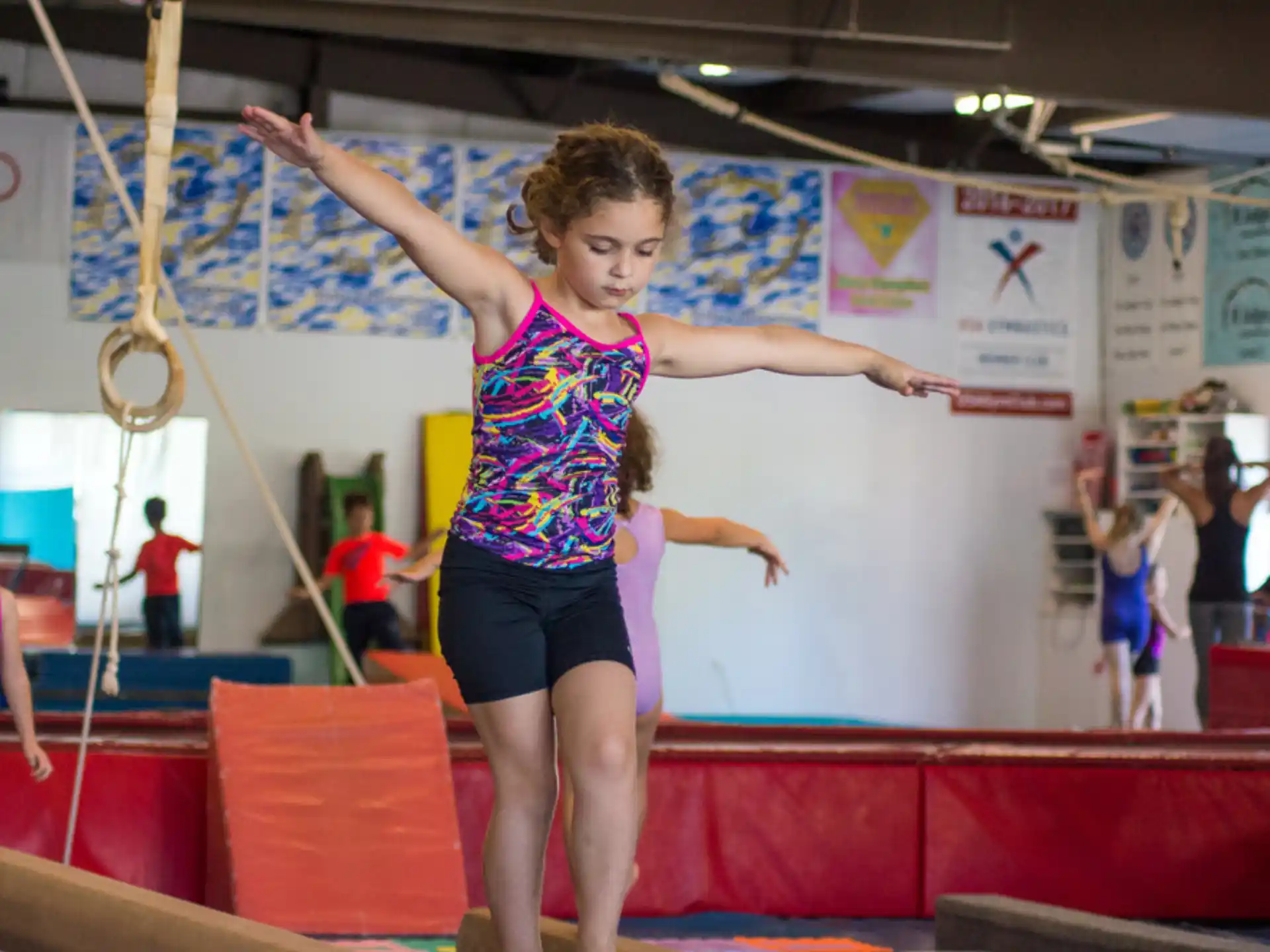 a girl standing on a stage