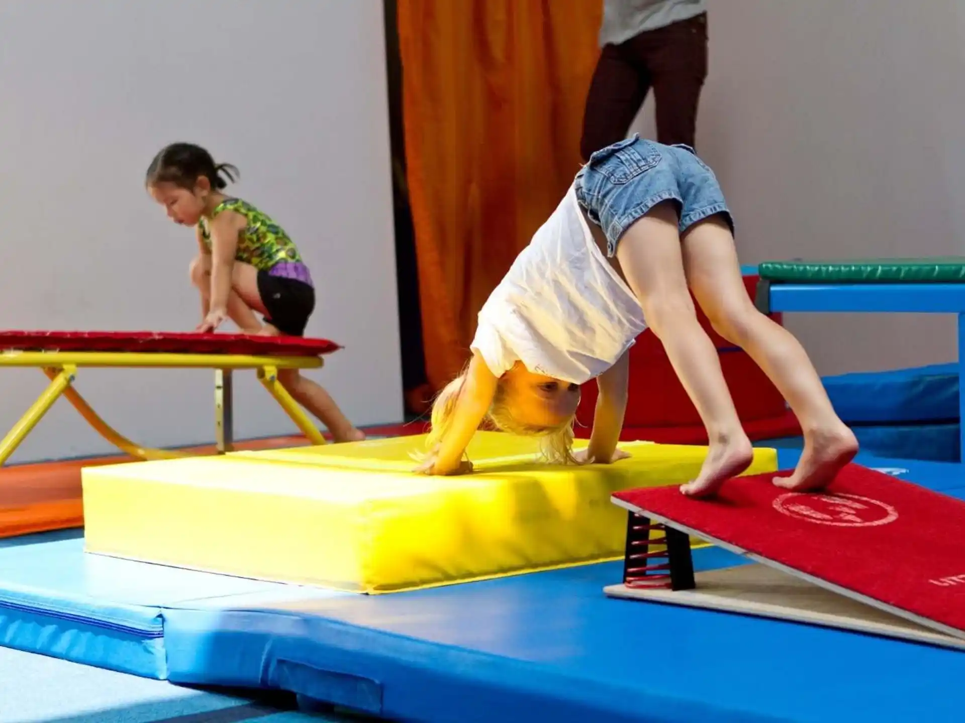 a girl doing gymnastics