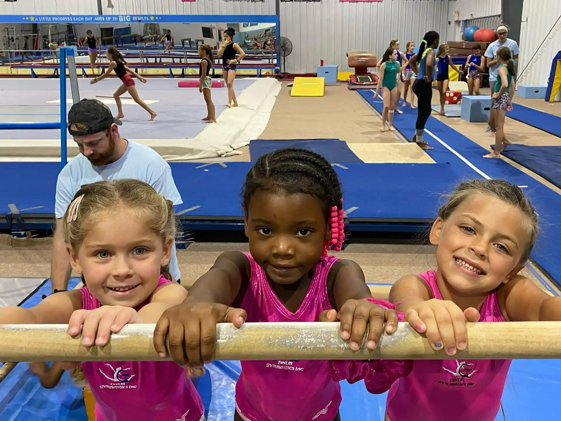 a group of girls in a swimming pool