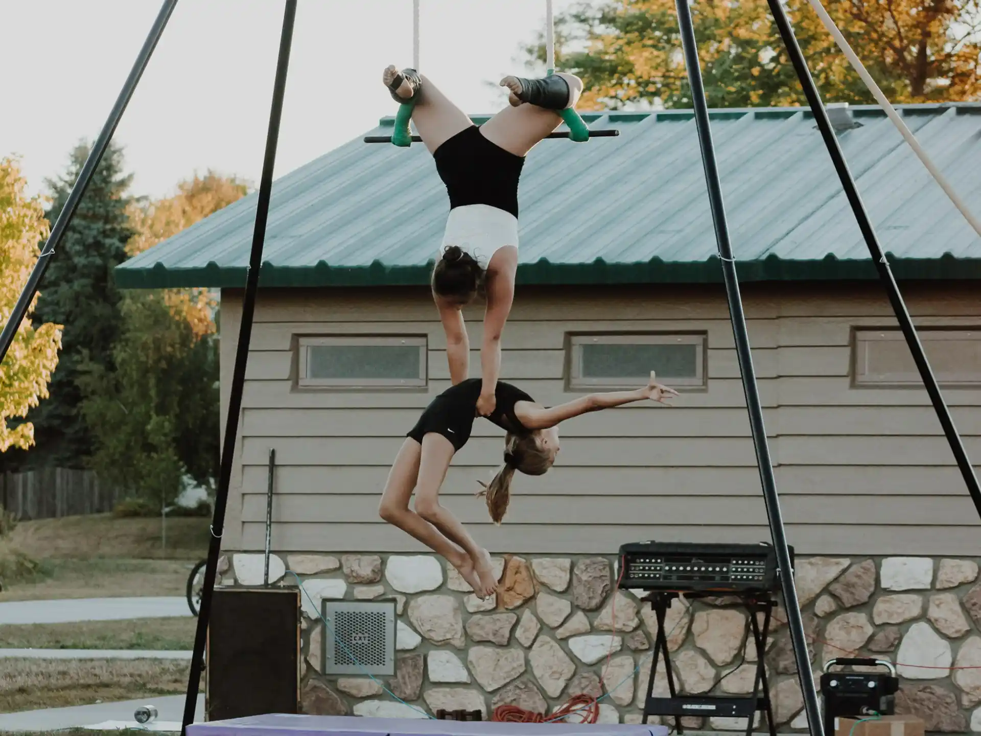 a group of women from a pole