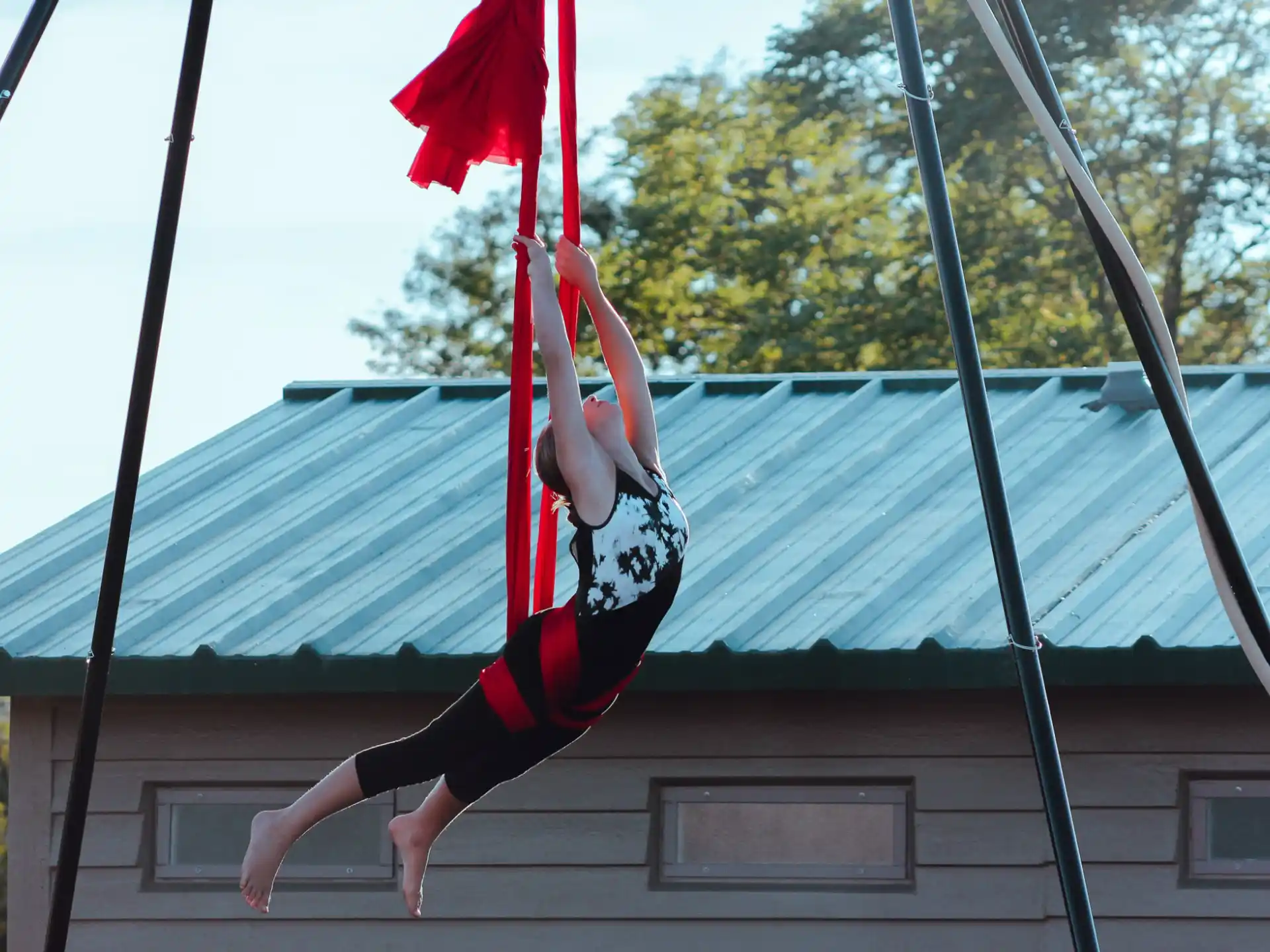 a person from a rope