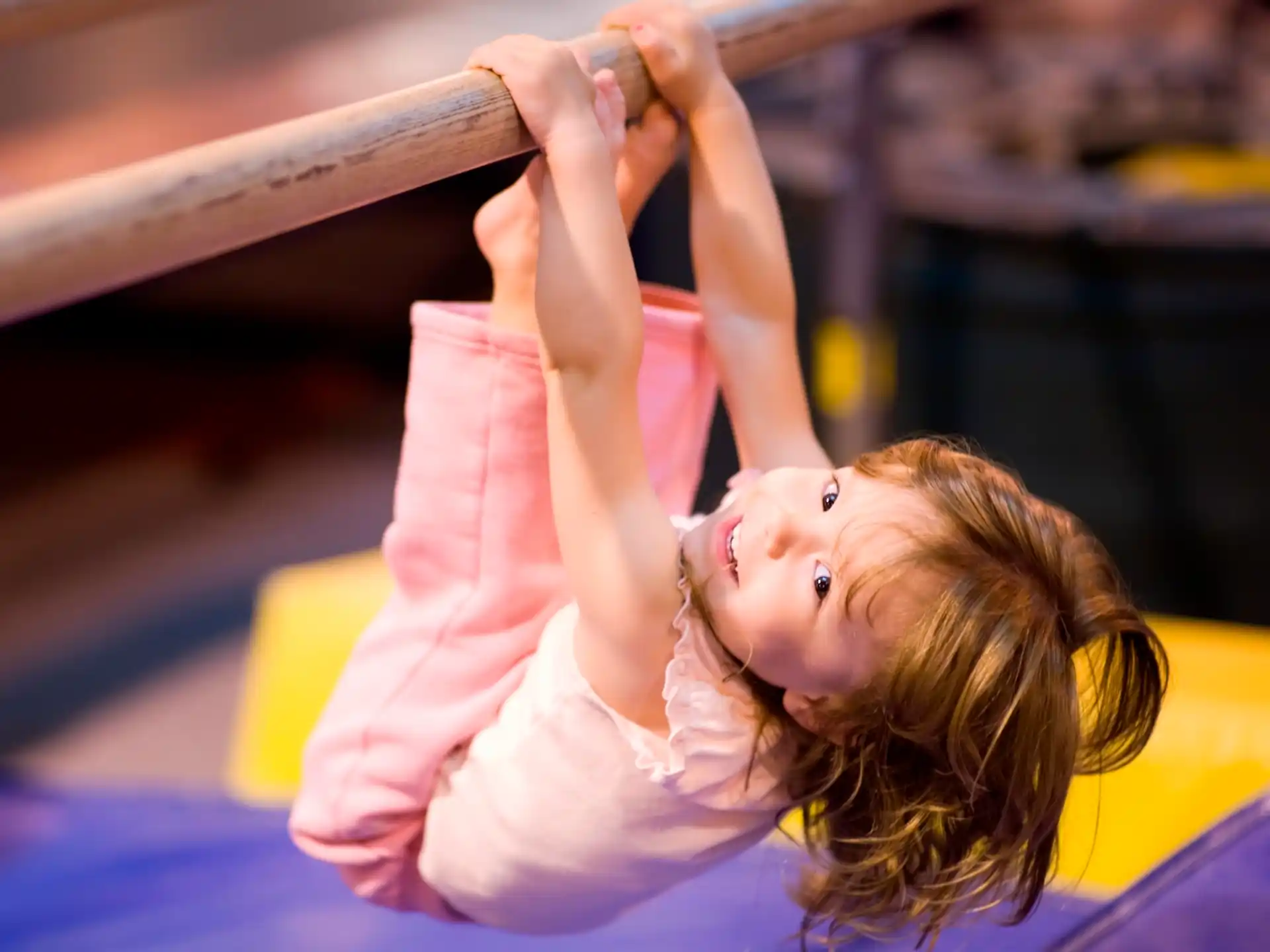 a girl doing gymnastics