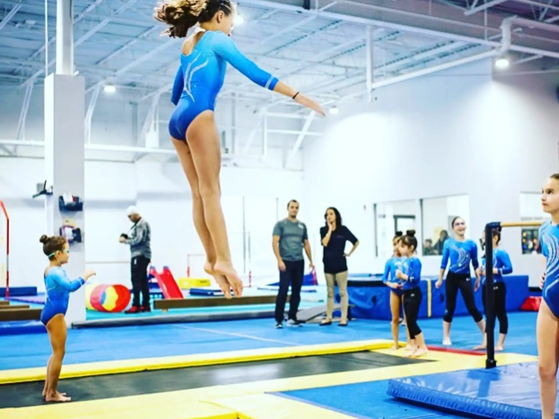 a person doing a gymnastics move
