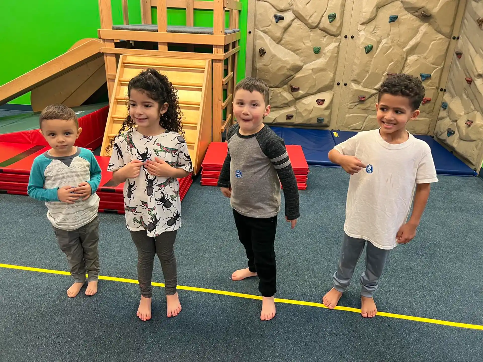 a group of children posing for a photo